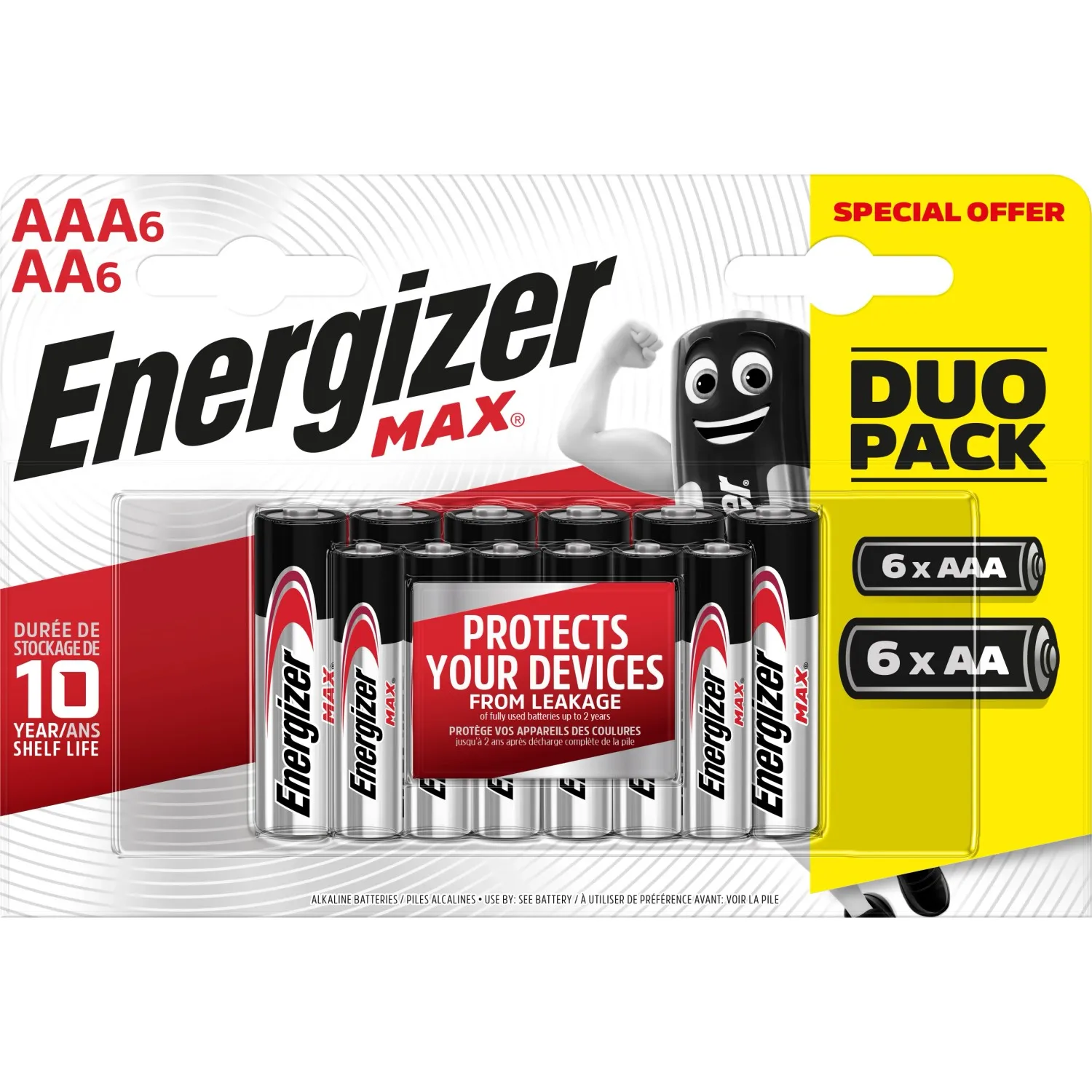 Energizer MAX blister doppio formato 6 AA + 6 AAA pile alcaline