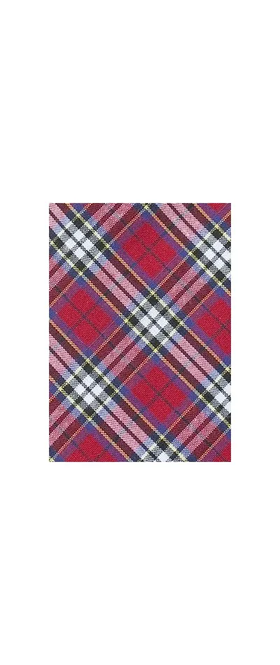 Farfallino quadri bianco rosso