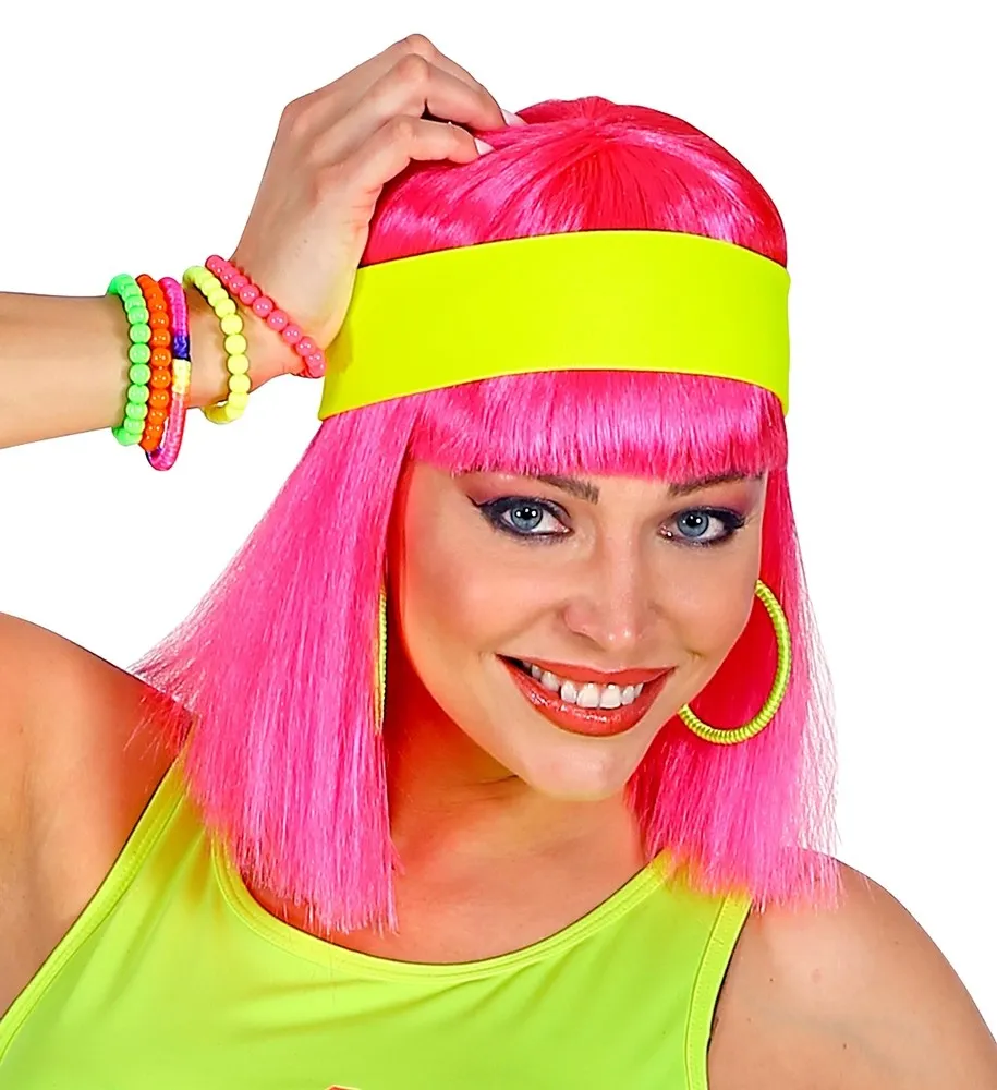 Fascia al neon anni '80 Kathy giallo