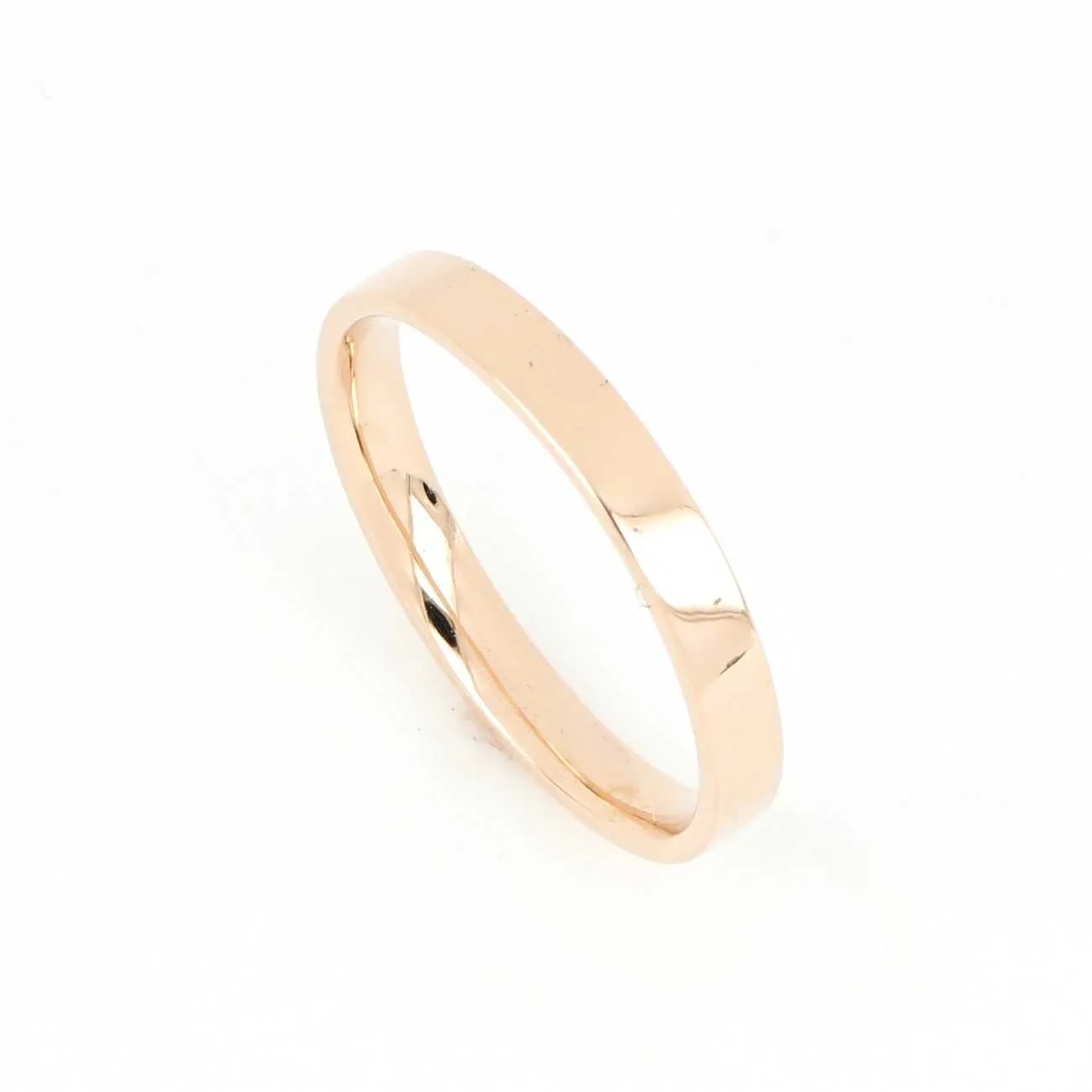Fede Artigianale Piatta con Interno Comoda in Oro Rosa 18 kt ref. FAPR25PZ