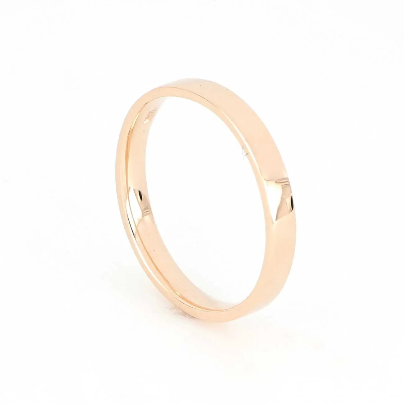 Fede Artigianale Piatta con Interno Comoda in Oro Rosa 18 kt ref. FAPR25PZ