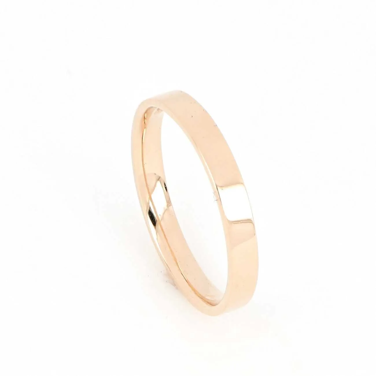 Fede Artigianale Piatta con Interno Comoda in Oro Rosa 18 kt ref. FAPR25PZ