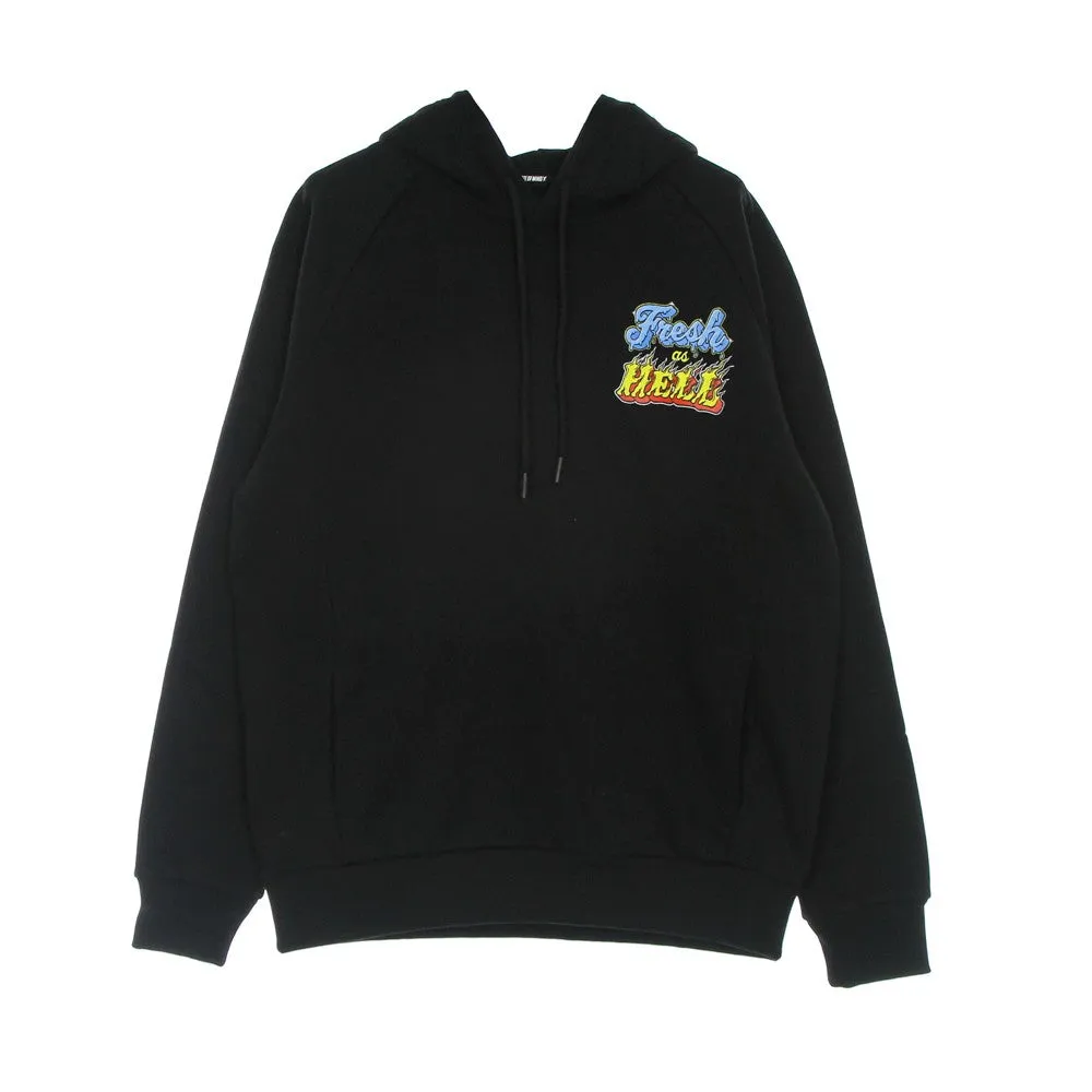 Felpa Leggera Cappuccio Uomo Fresh As Hell Hoodie Black