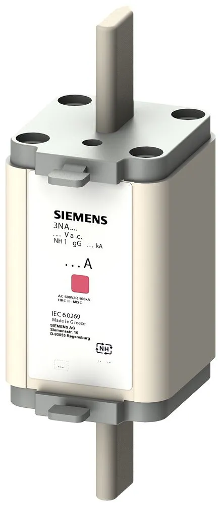Fusibile con linguette, Siemens, 200A, fusibile NH1, standard IEC 60269 400V ca