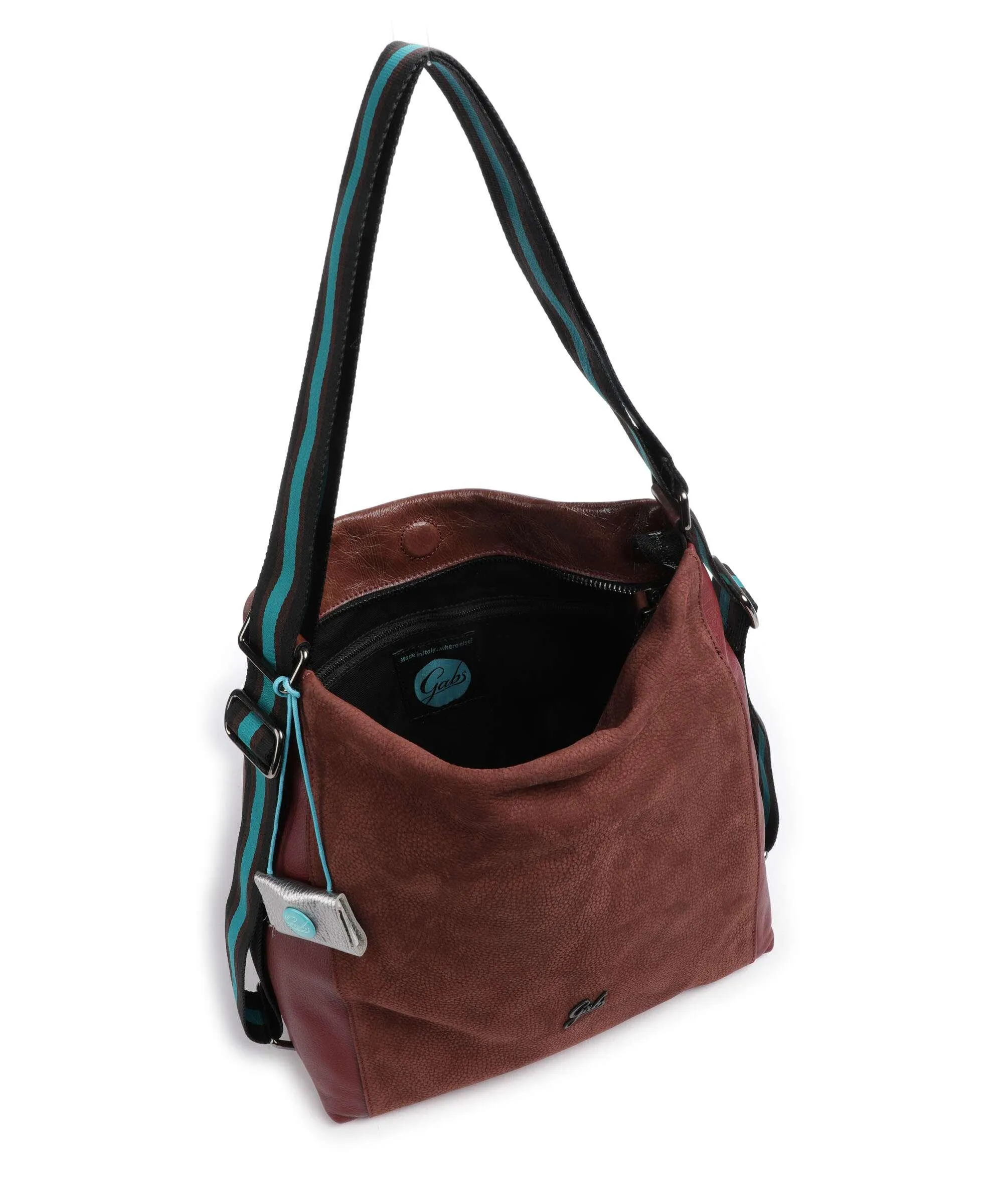  Gabs Aissa Borsa hobo pelle di vitello grana, pelle di vitello ruvida rosso bordò  
