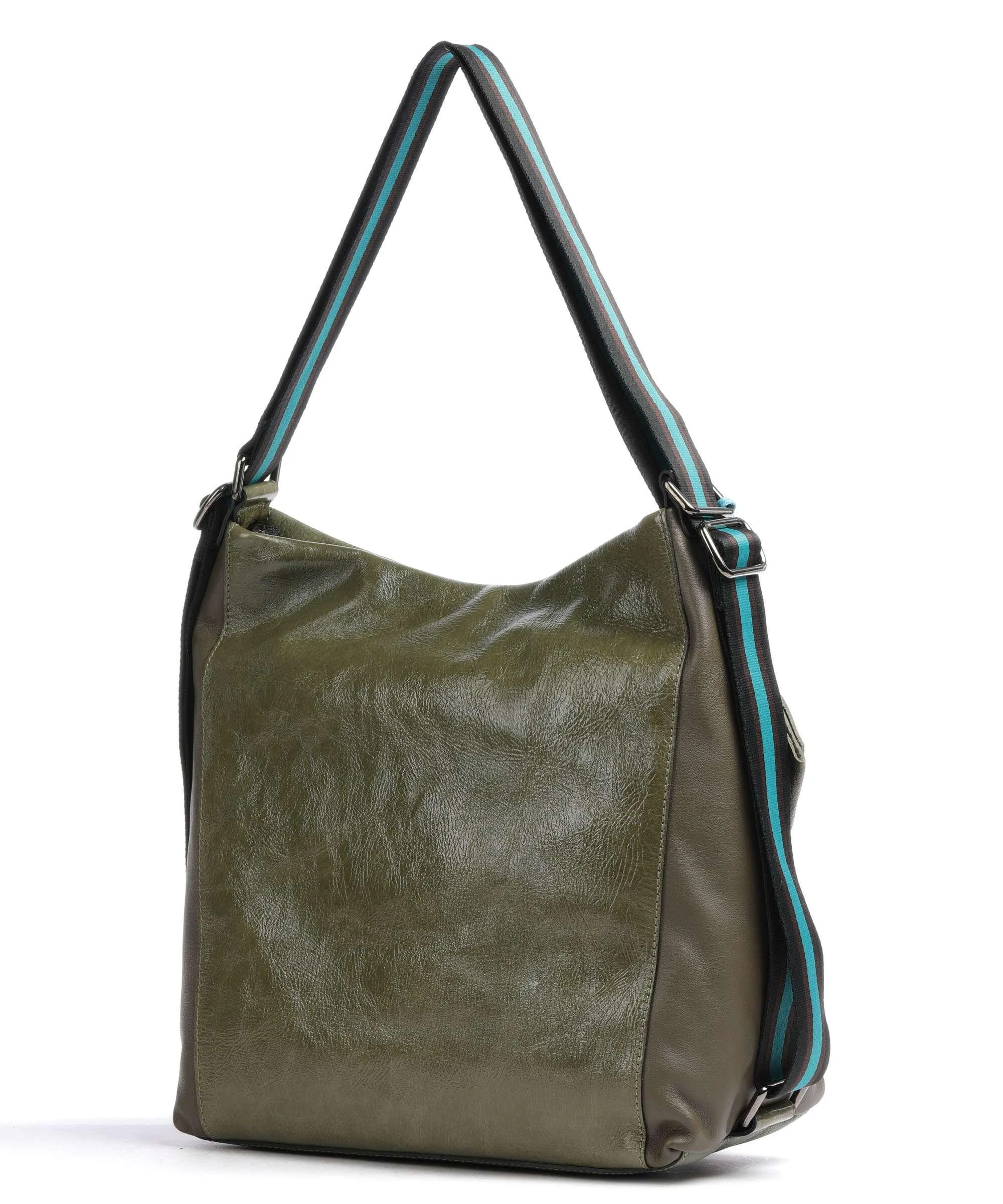  Gabs Aissa Borsa hobo pelle di vitello grana, pelle di vitello ruvida verde-oliva  