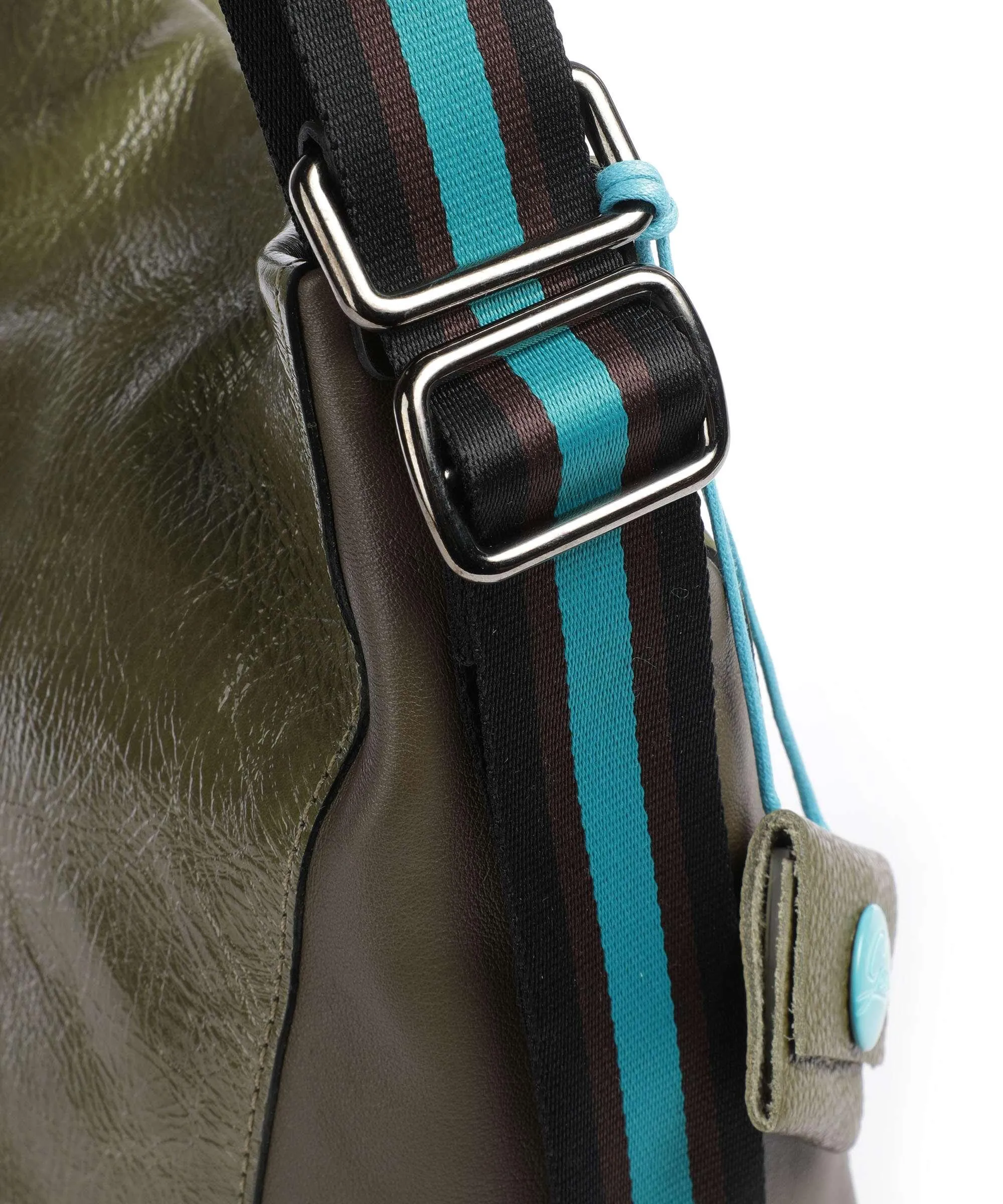  Gabs Aissa Borsa hobo pelle di vitello grana, pelle di vitello ruvida verde-oliva  