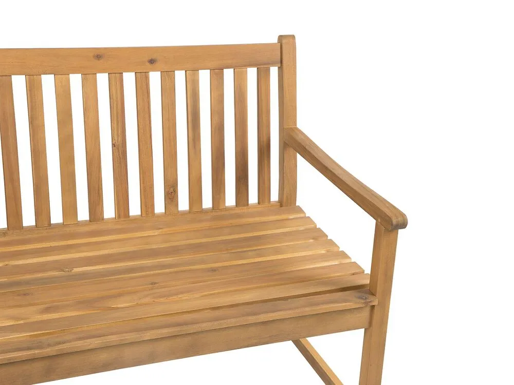 Garden Bench with Cushion VIVARA 160 cm Certified Acacia Wood Navy Blue