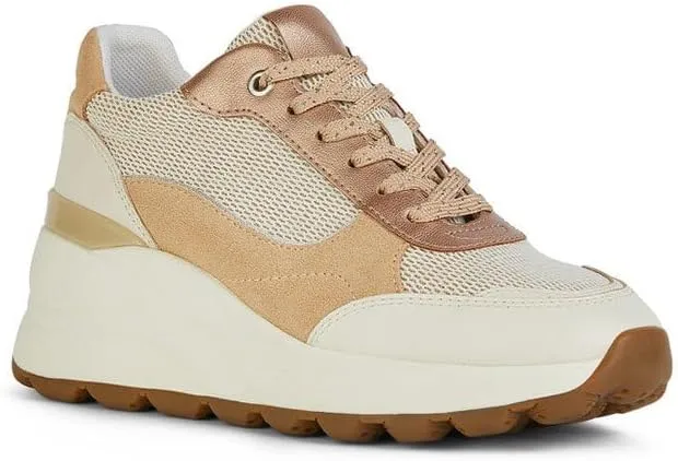 GEOX Sneakers con zeppa Donna - Bianco modello D45WAA 085AS