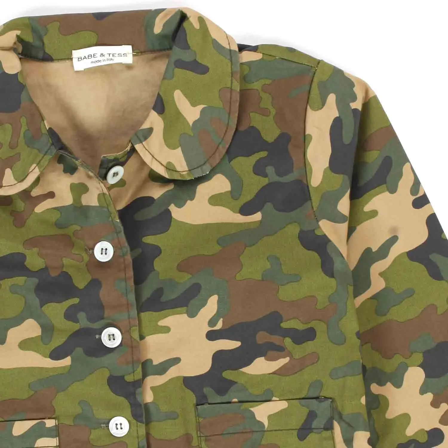 Giacca A Camicia Camouflage Unisex Bambino