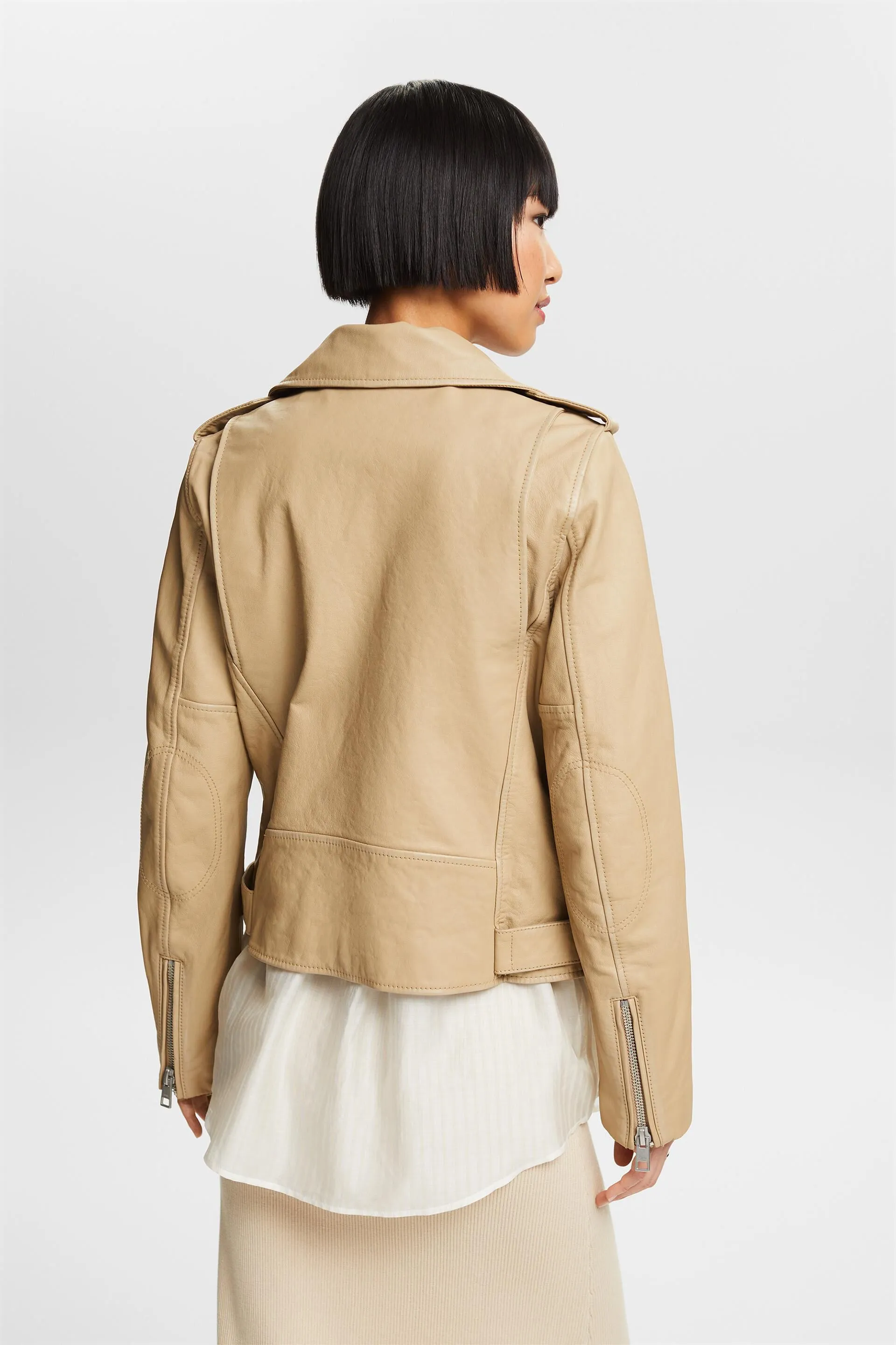Giacca biker in pelle