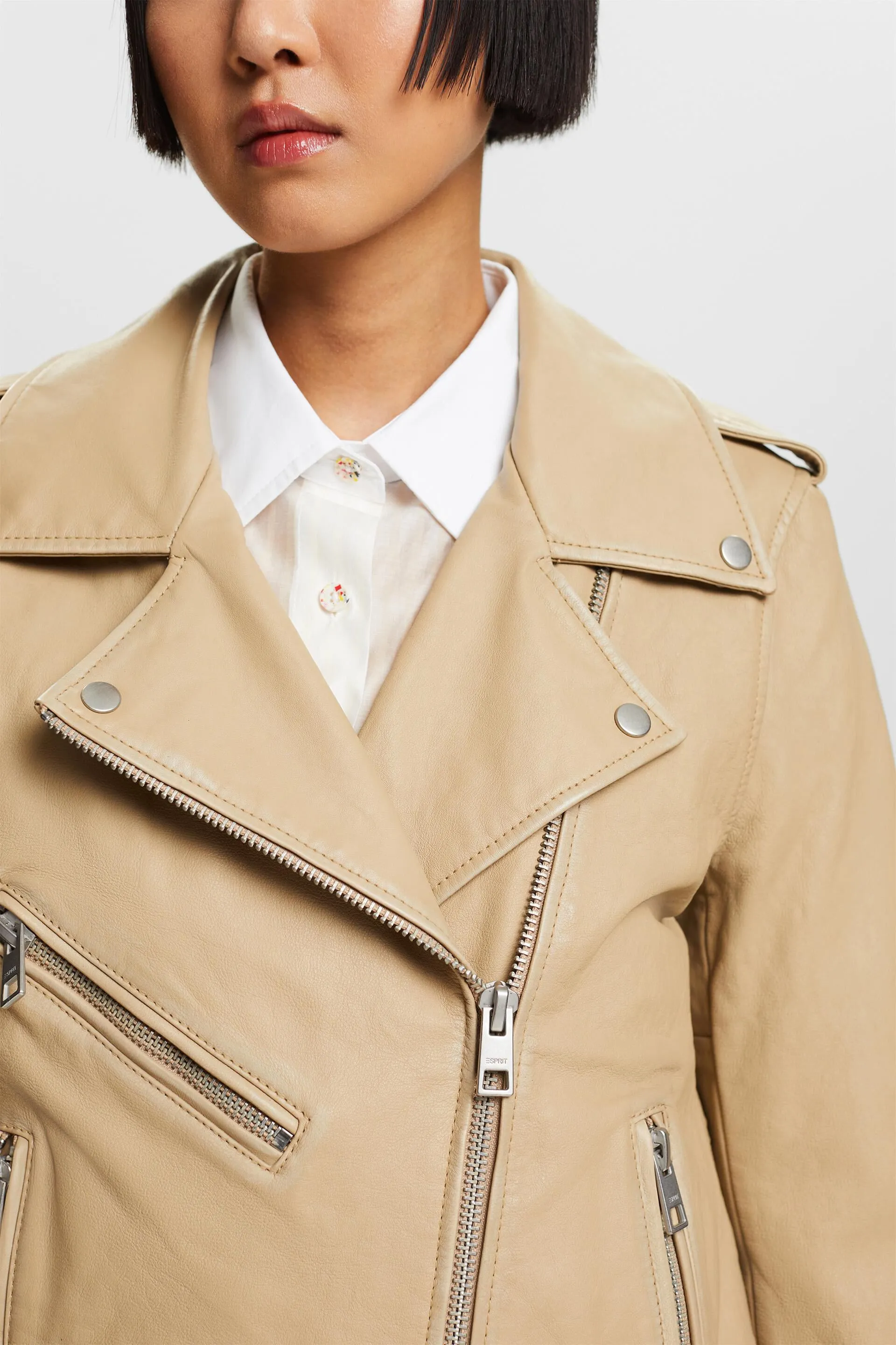 Giacca biker in pelle