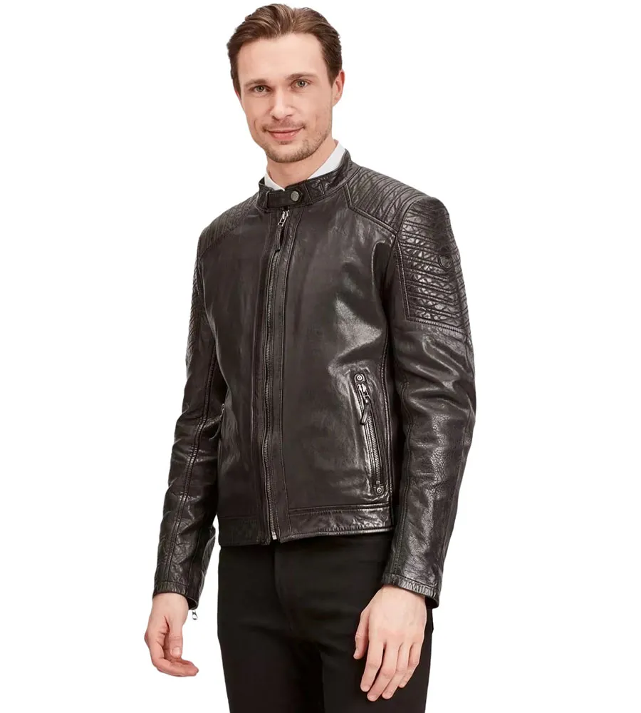 Giacca Biker Uomo in vera pelle