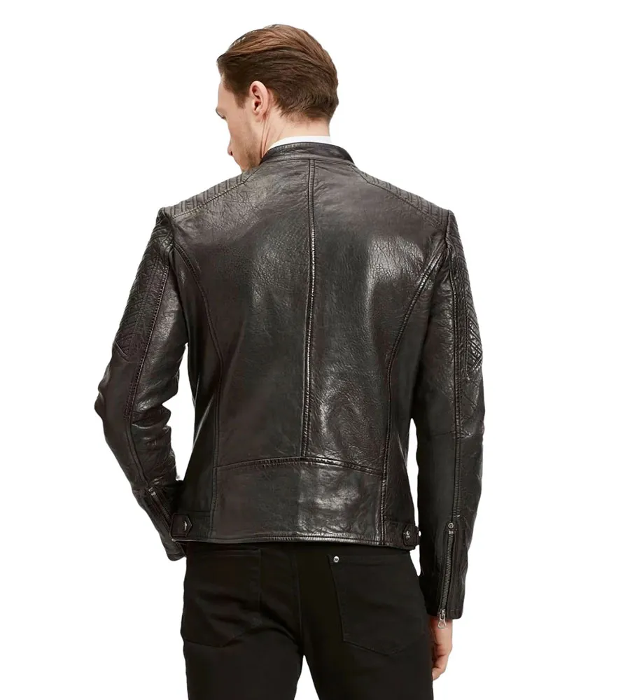Giacca Biker Uomo in vera pelle