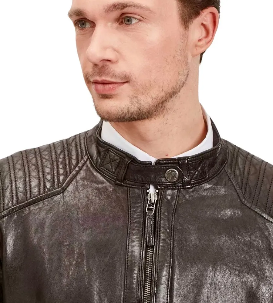 Giacca Biker Uomo in vera pelle