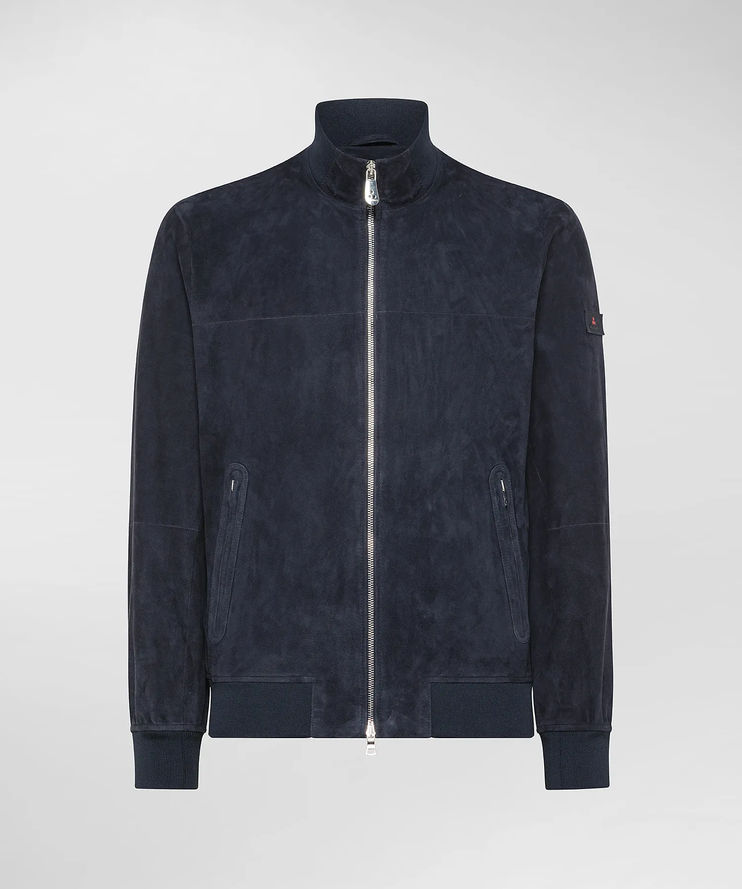 Giacca bomber in pelle scamosciata