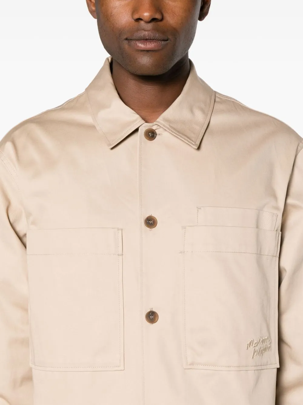 Giacca camicia in beige - uomo