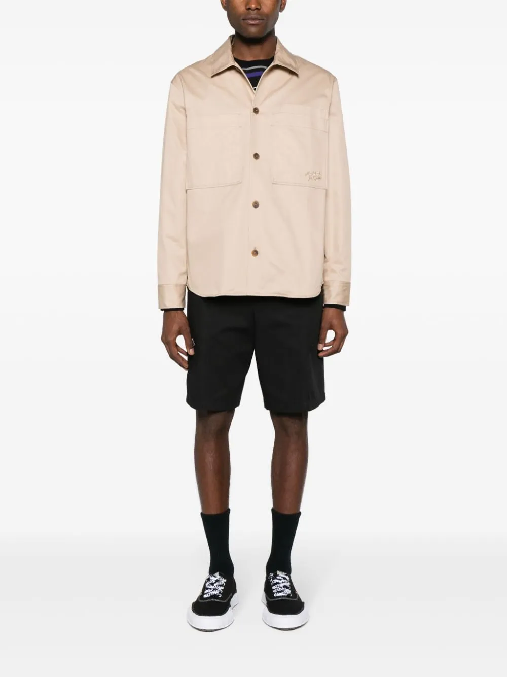 Giacca camicia in beige - uomo