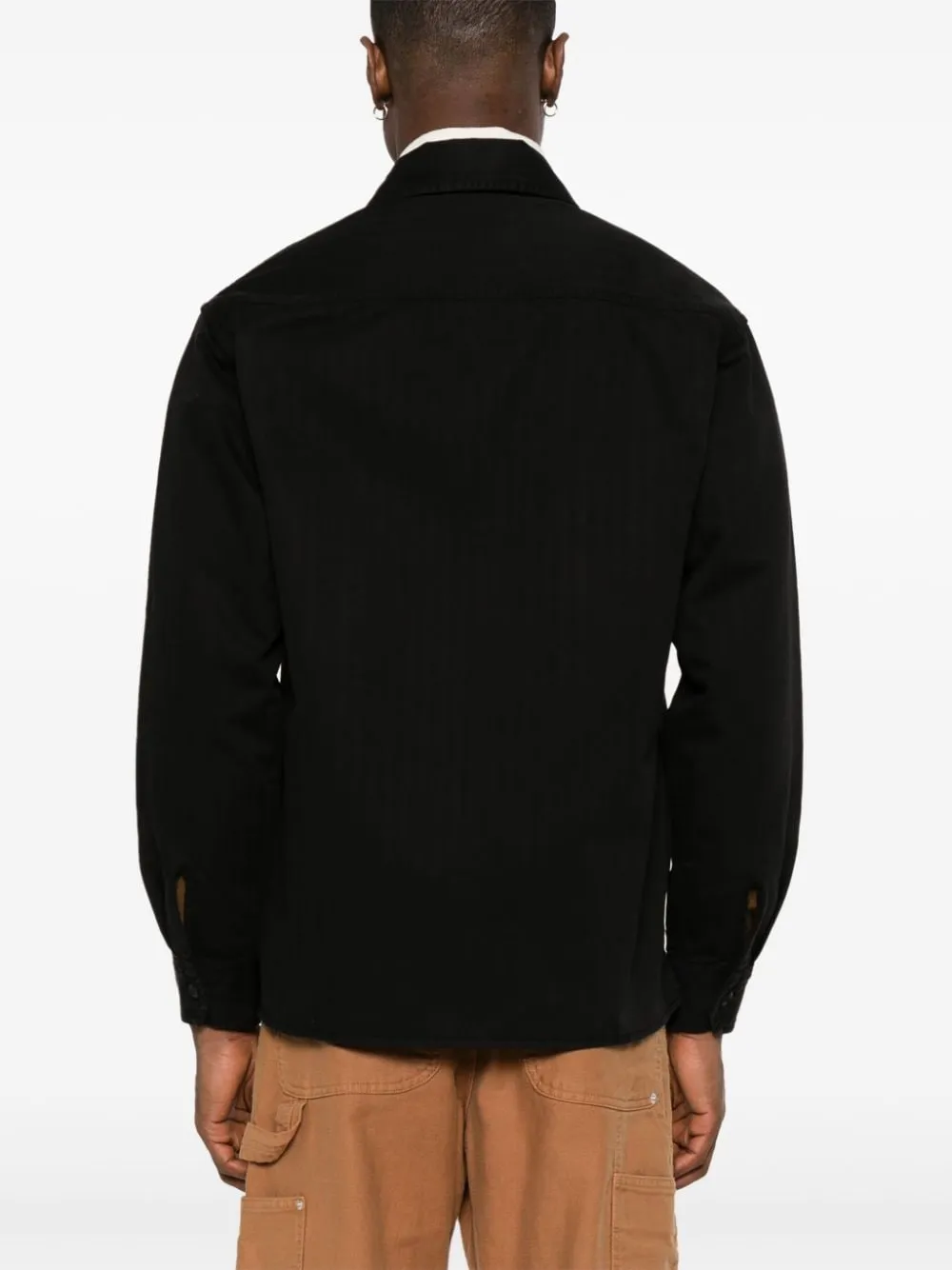 Giacca-camicia Rainer in pied-de-poule in nero - uomo