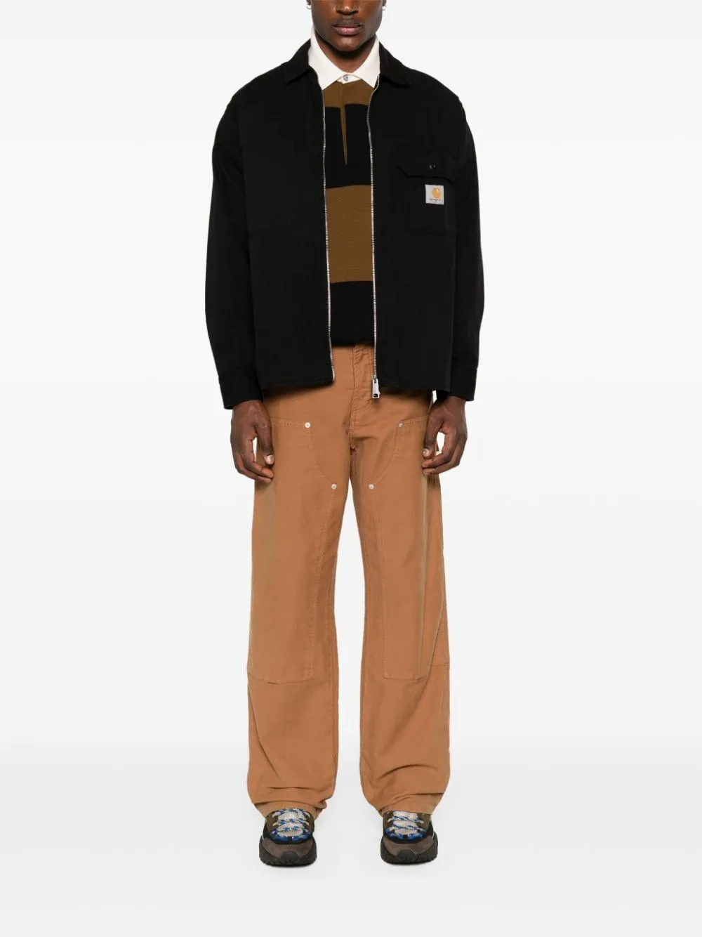 Giacca-camicia Rainer in pied-de-poule in nero - uomo