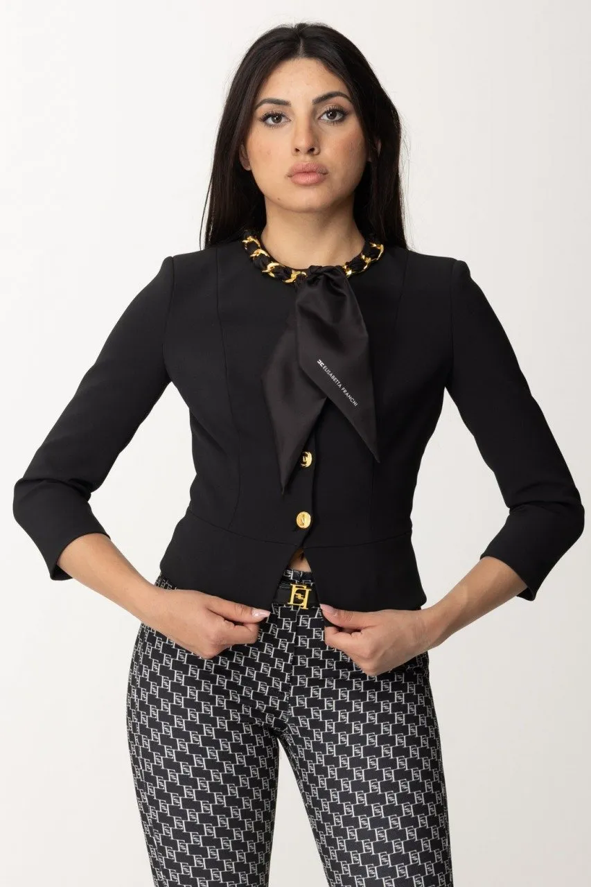 Giacca con accessorio in catena Nero