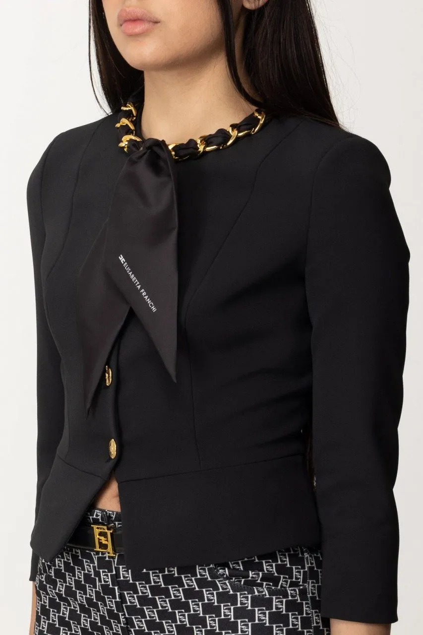 Giacca con accessorio in catena Nero
