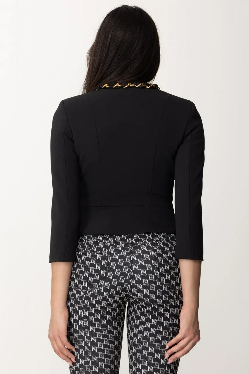 Giacca con accessorio in catena Nero