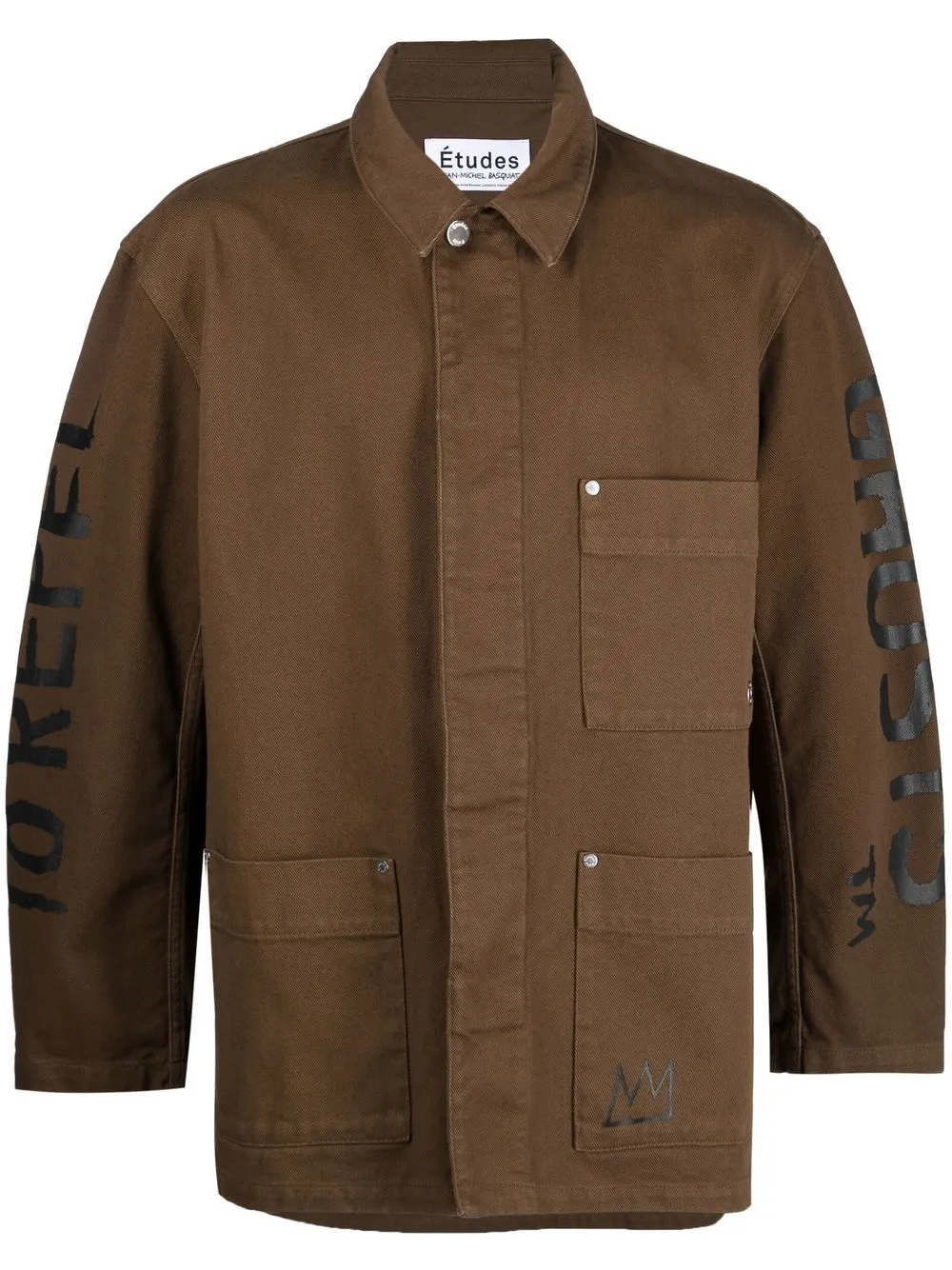 Giacca con stampa in marrone - uomo