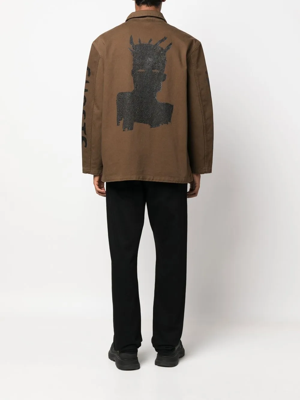 Giacca con stampa in marrone - uomo