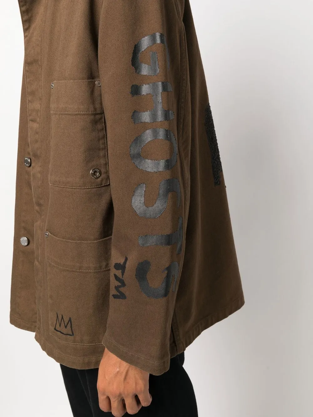 Giacca con stampa in marrone - uomo