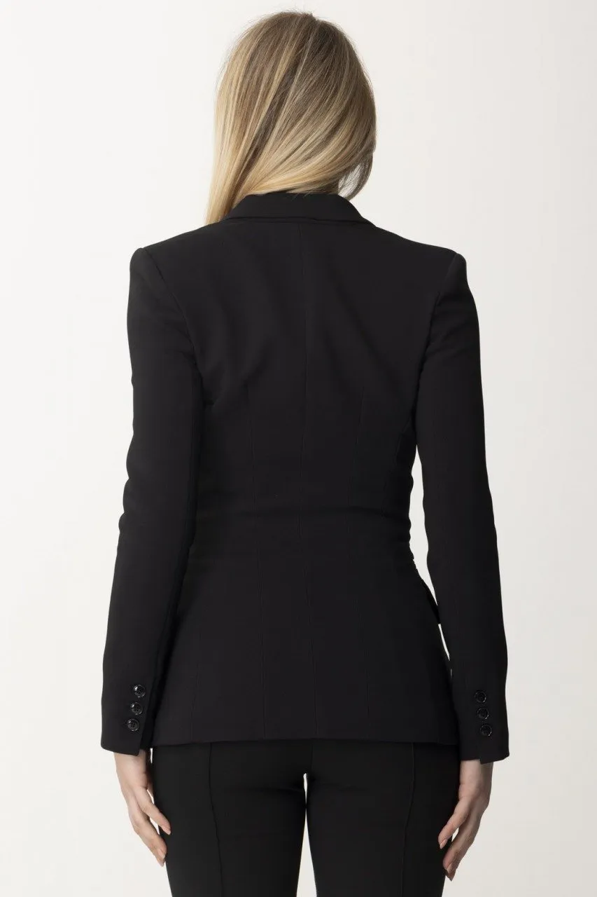 Giacca in leggero crepe stretch Nero