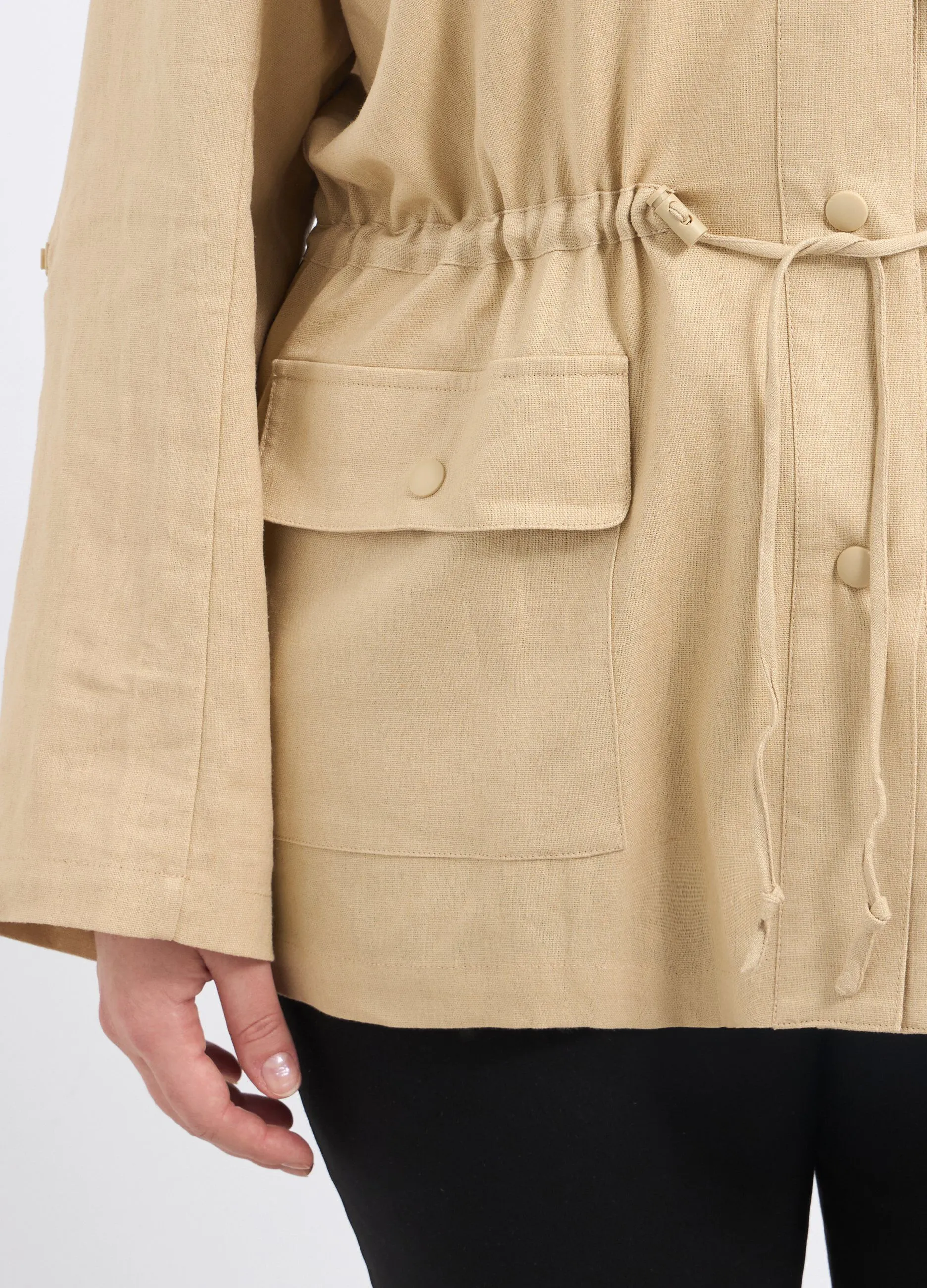 Giacca in misto lino donna curvy