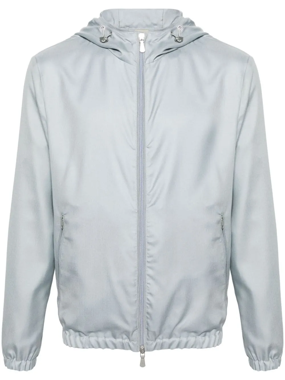 Giacca leggera con cappuccio in azzurro - uomo