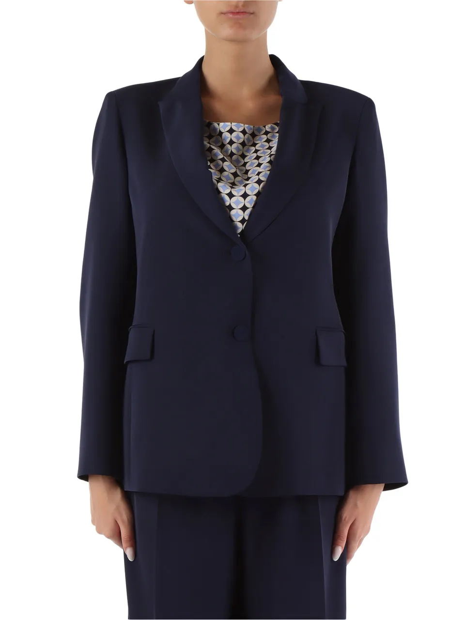 Giacca monopetto in tessuto stretch