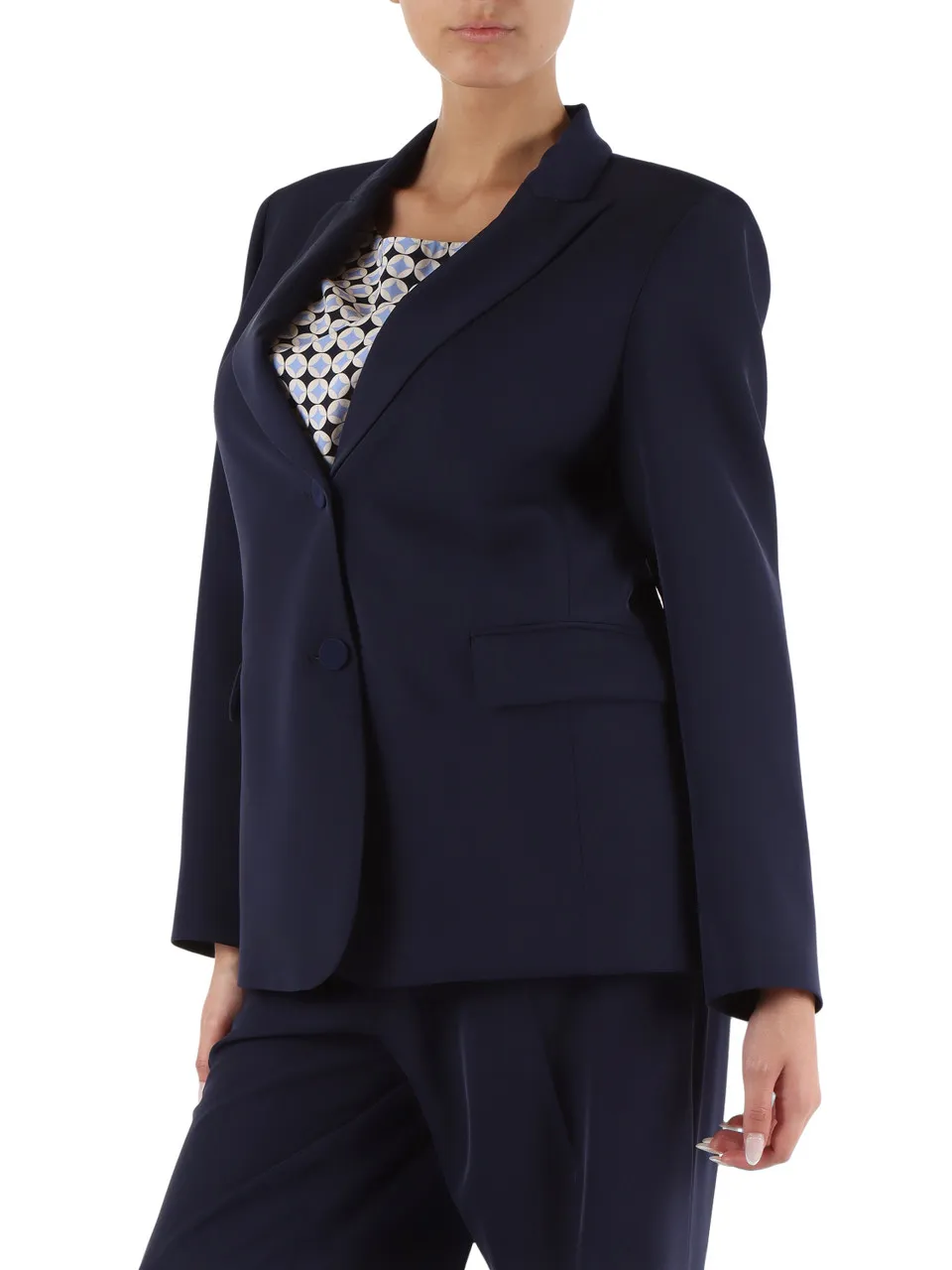 Giacca monopetto in tessuto stretch