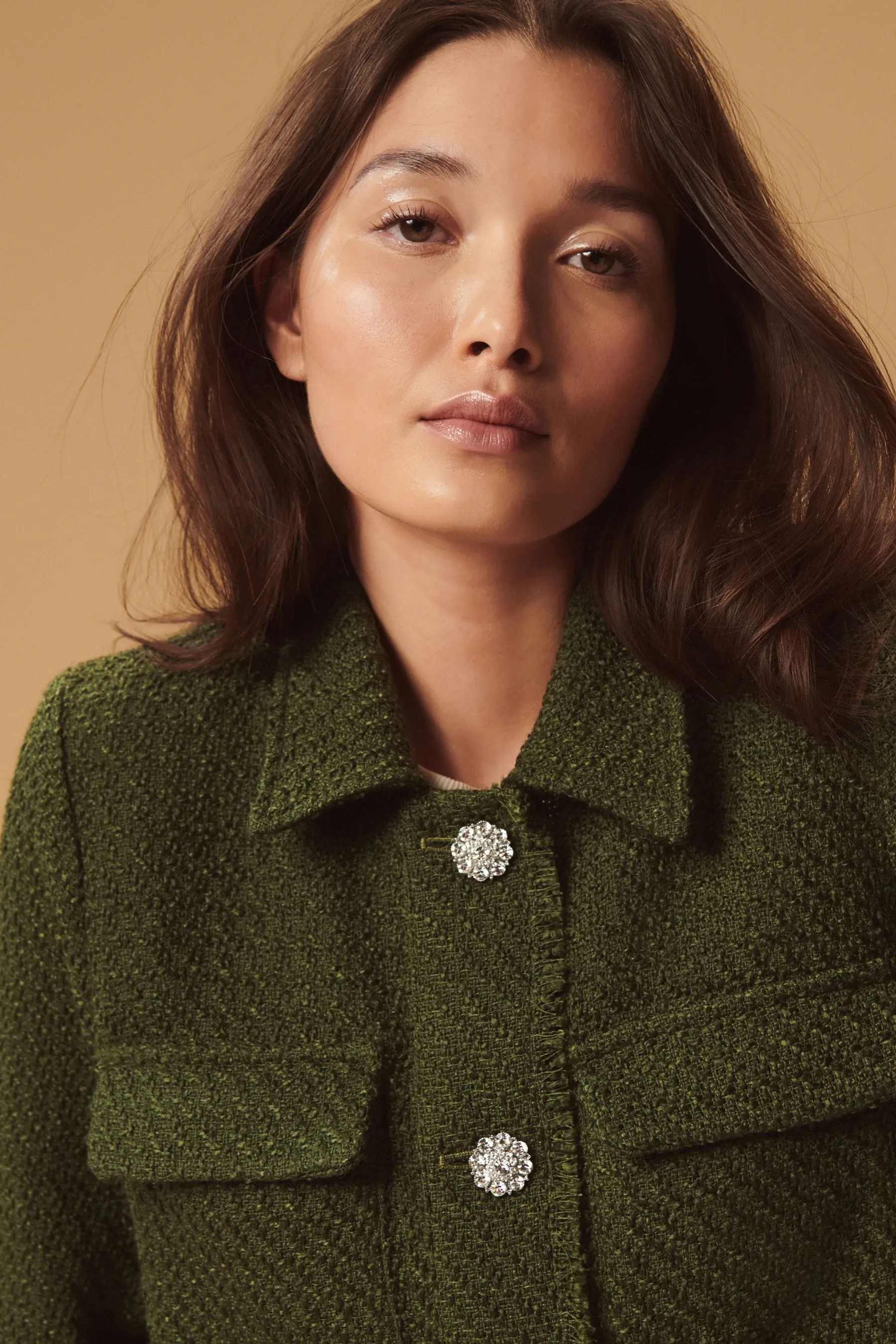 Giacca stile camicia in bouclé