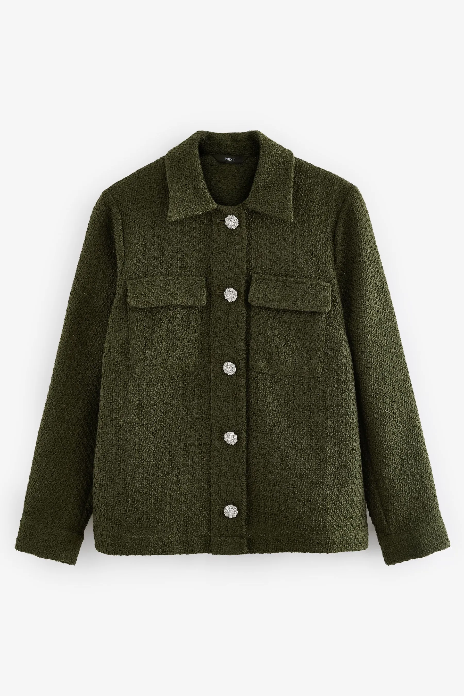 Giacca stile camicia in bouclé