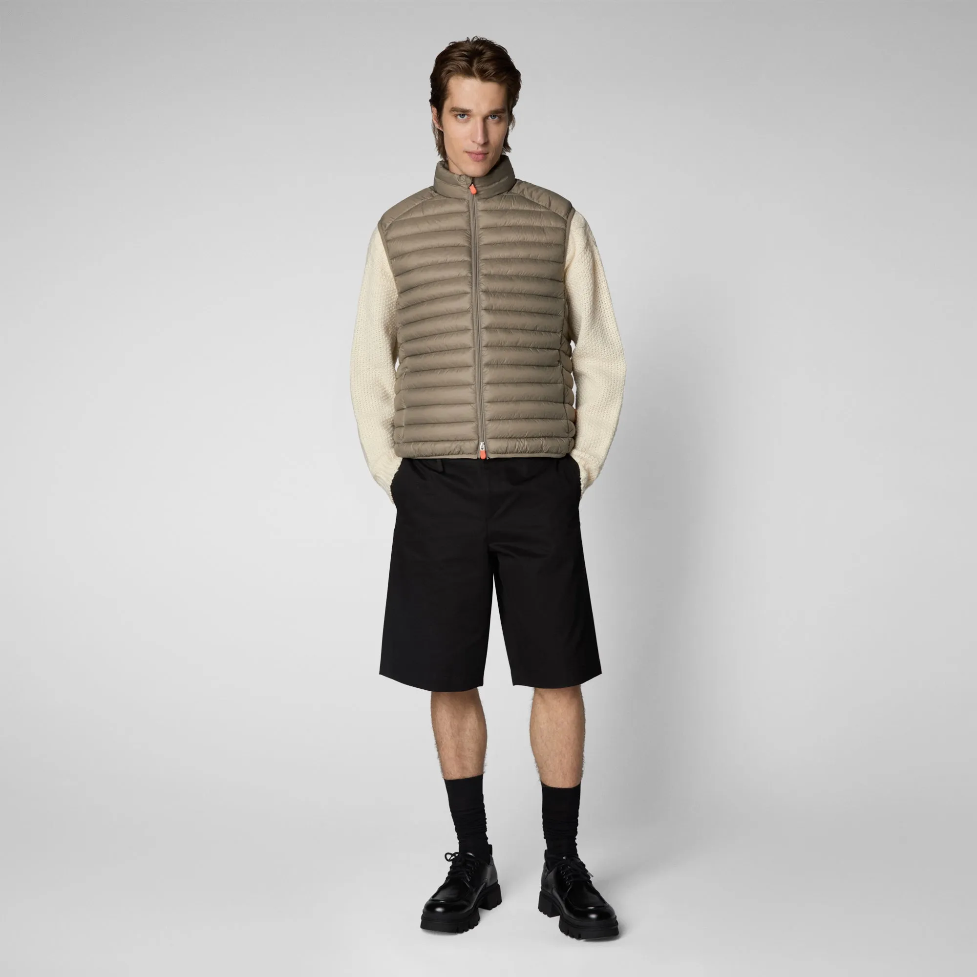 Gilet imbottito uomo Adam Grigio elefante