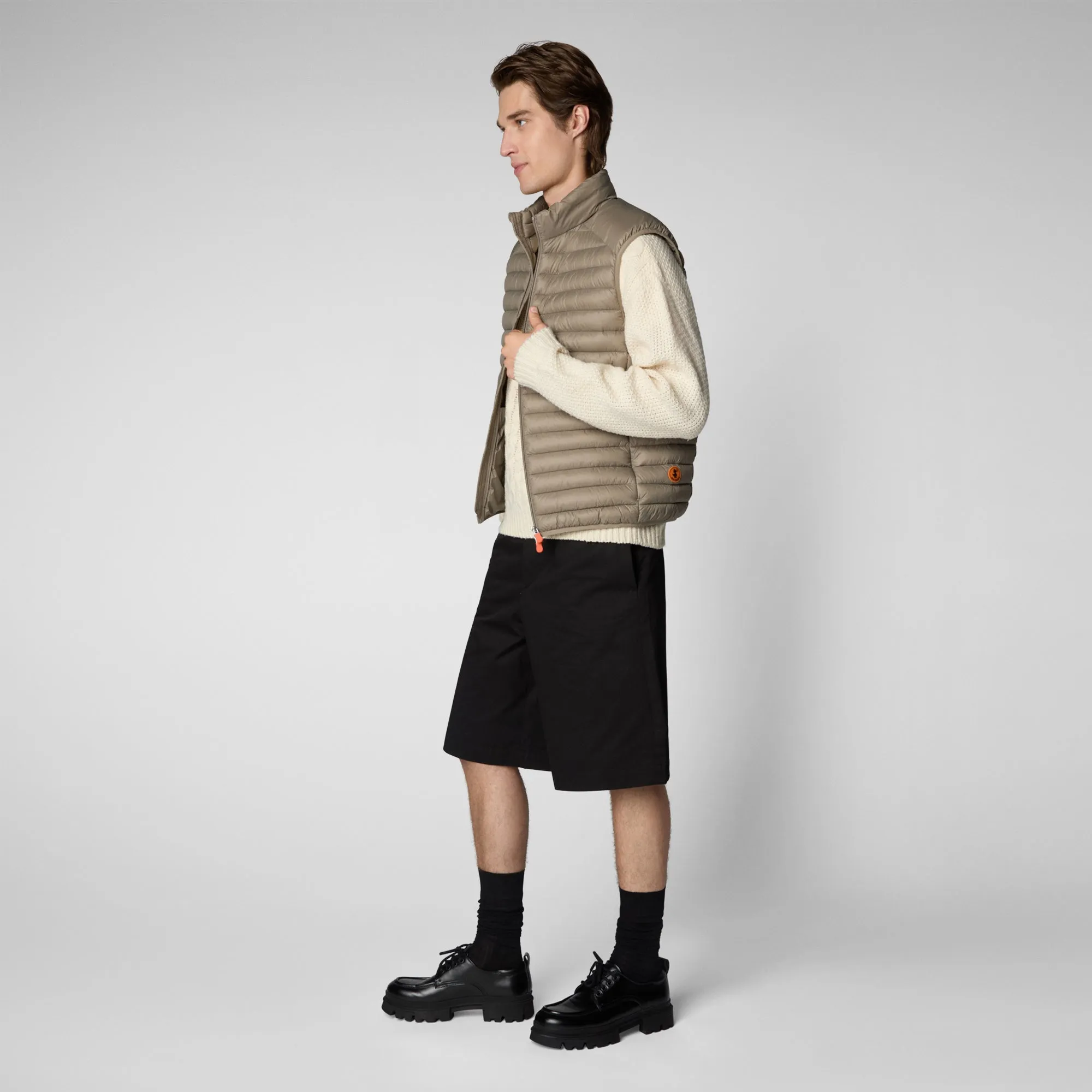Gilet imbottito uomo Adam Grigio elefante