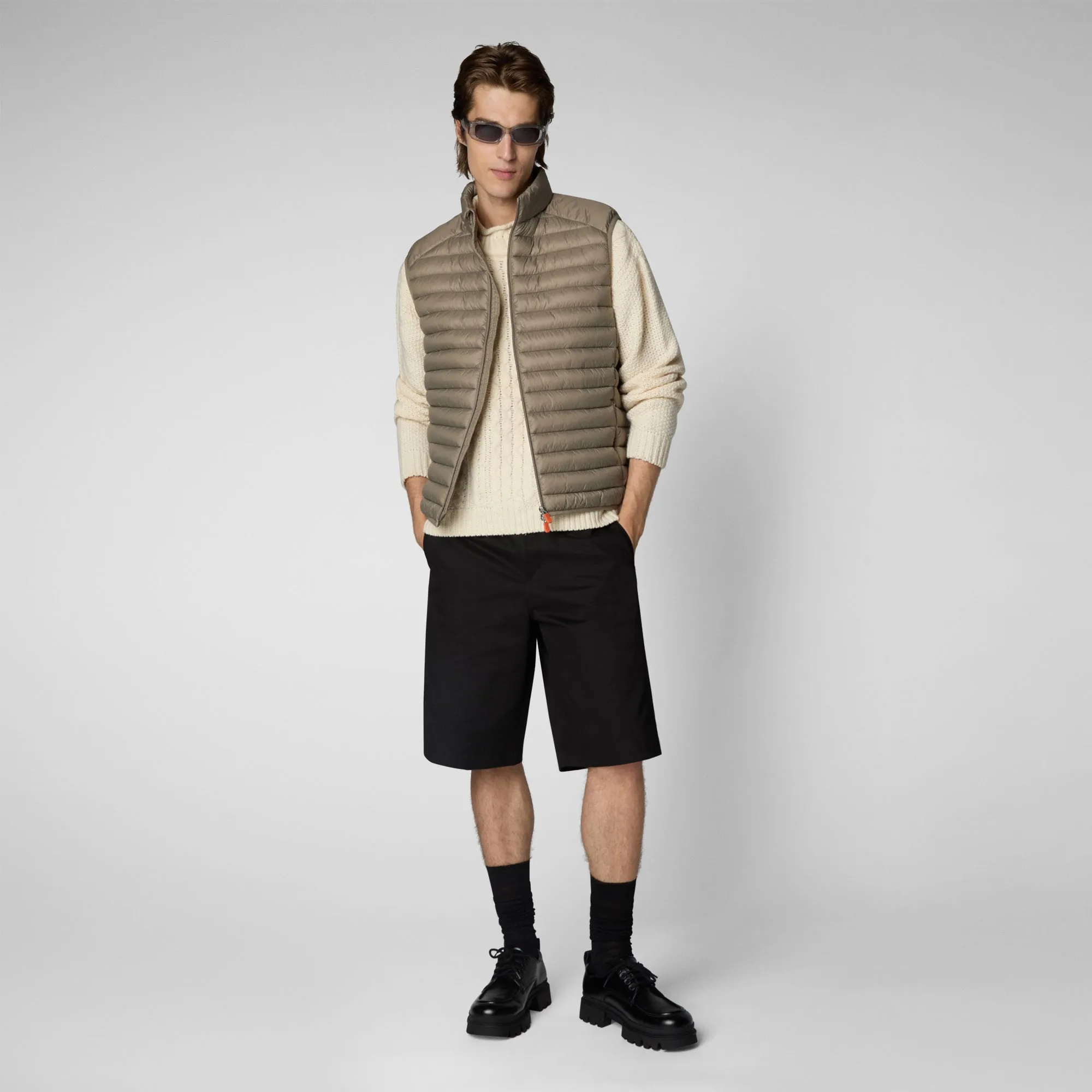 Gilet imbottito uomo Adam Grigio elefante