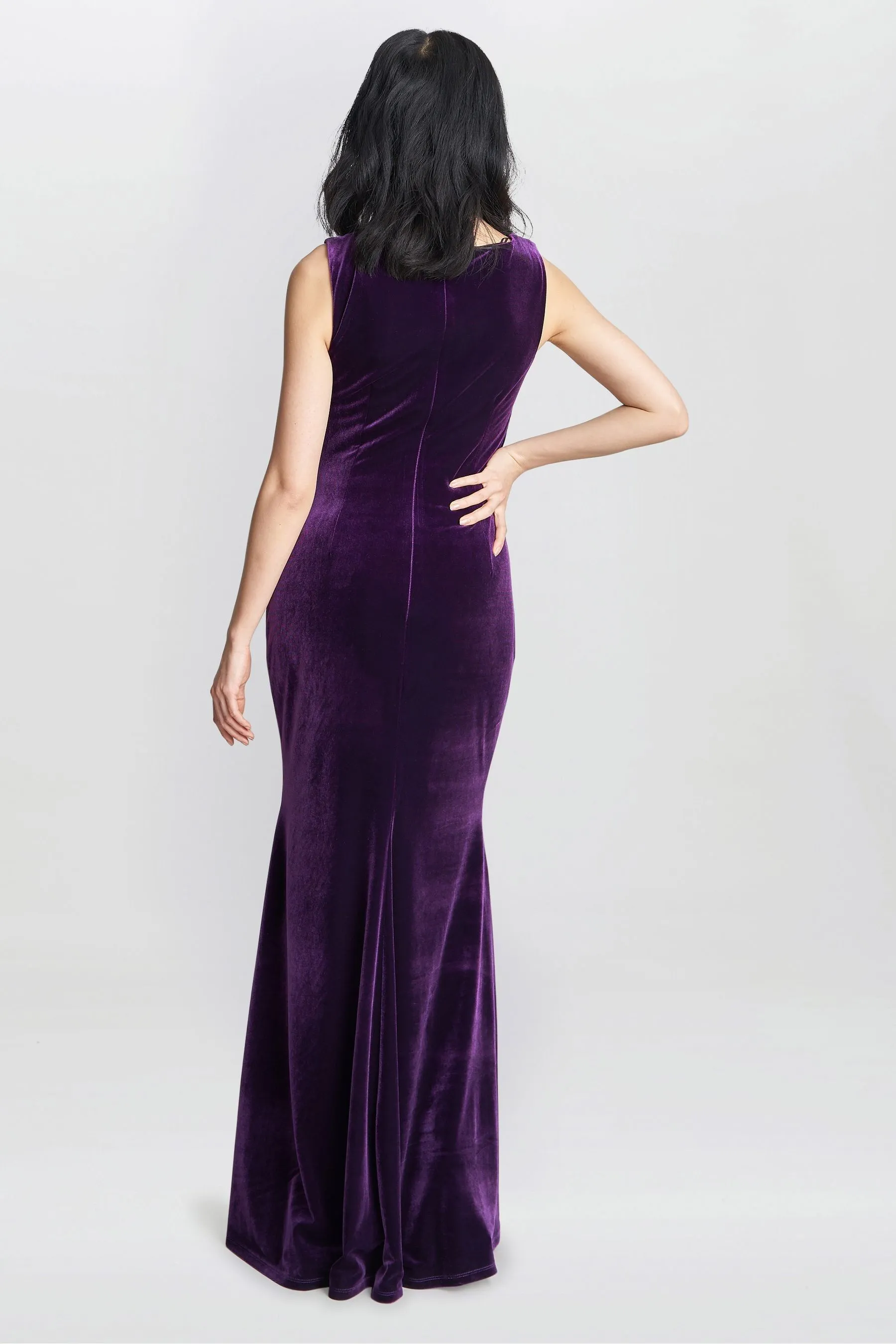 Gina Bacconi Viola - Selena - Abito maxi in velluto