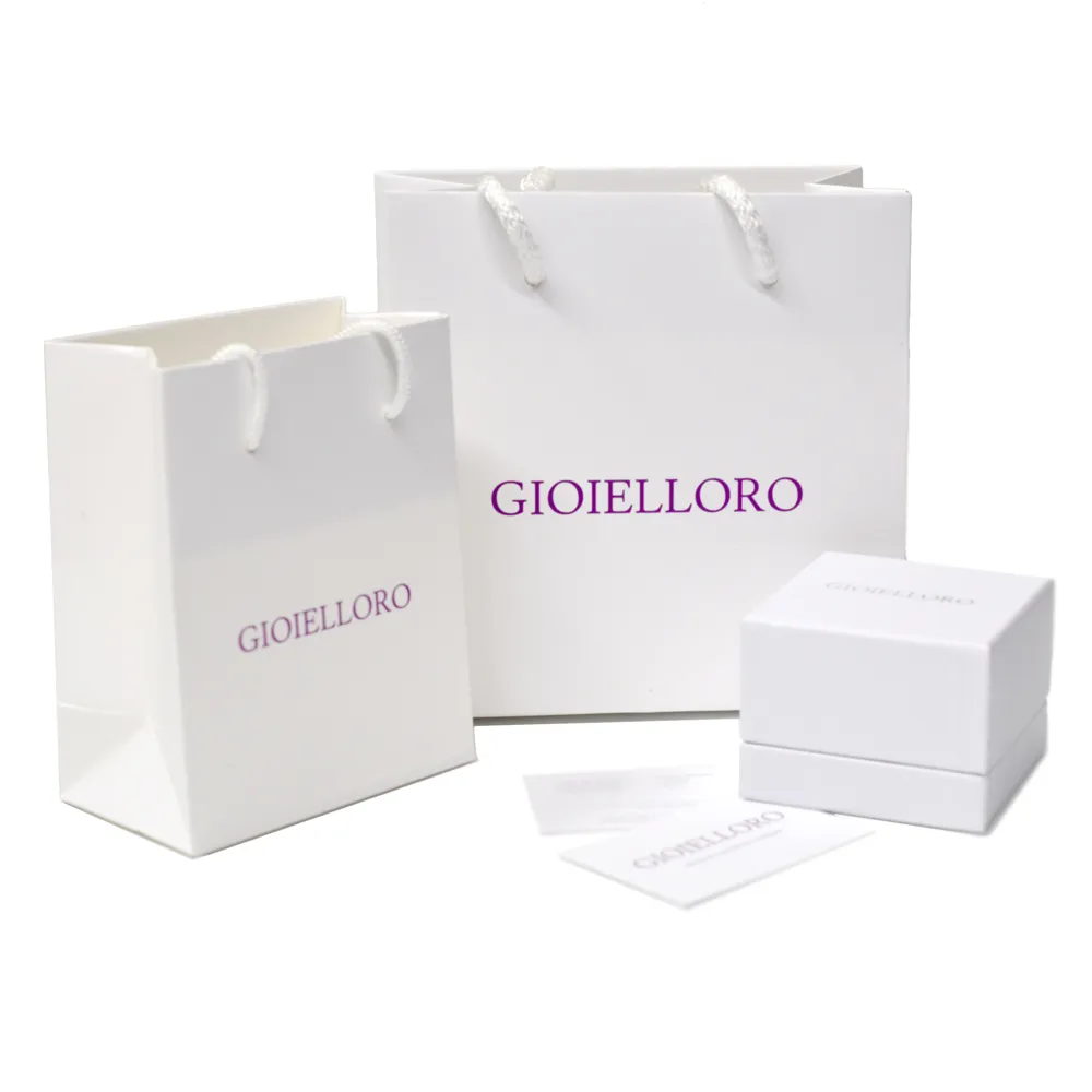 Girocollo in oro bianco e rosa luminoso con pendente a gocce Novello Gioielli