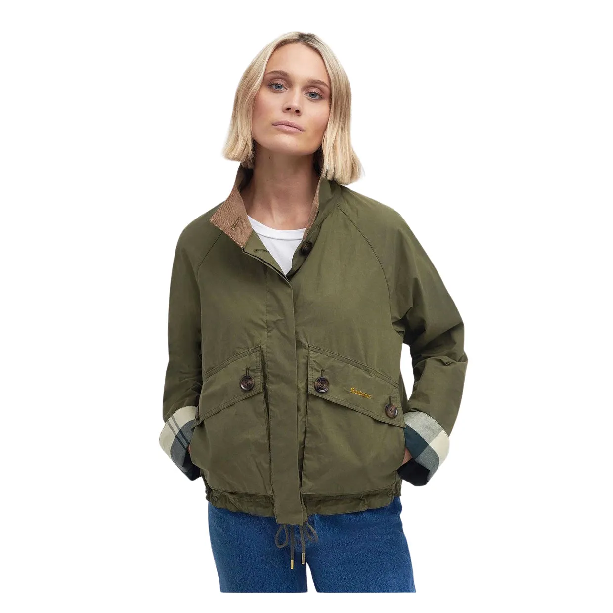 Giubbino Donna Barbour Crowdon Showerproof Verde