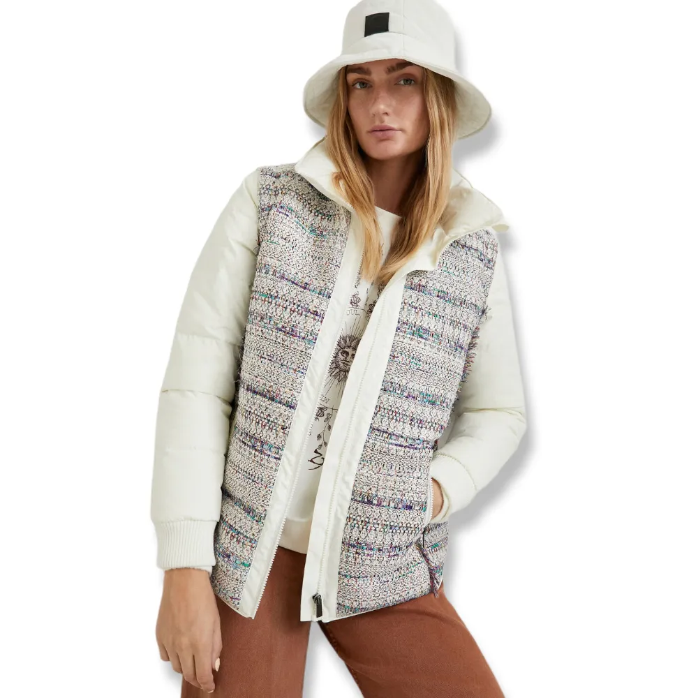Giubbino donna DESIGUAL 21WWEWA6 BLANCO PADDED STORNI