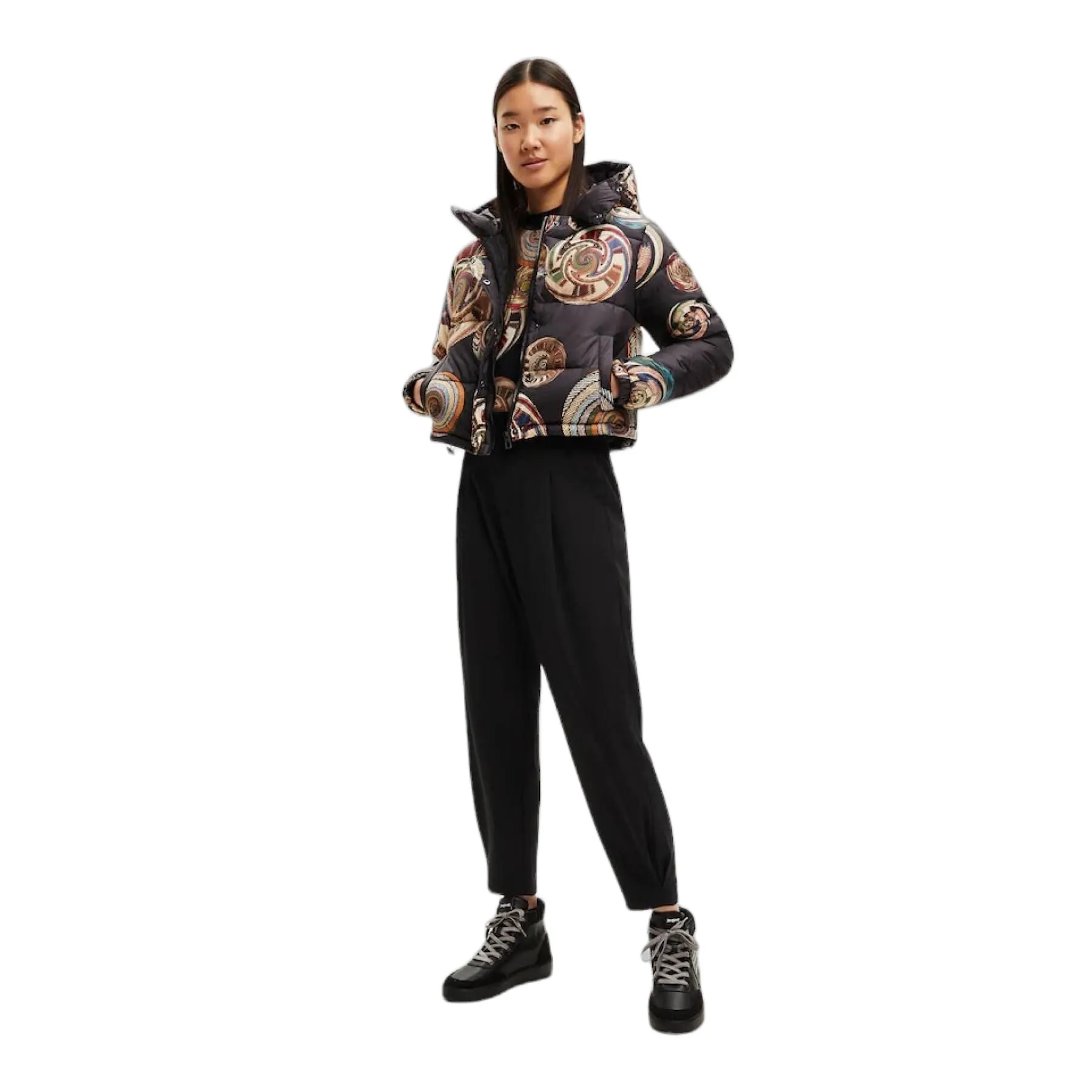 Giubbino donna Desigual 22WWEWA3 NEGRO PADDED_HEDDAL