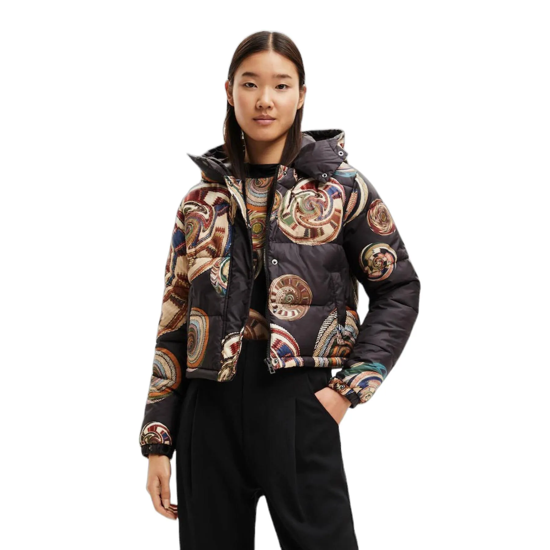 Giubbino donna Desigual 22WWEWA3 NEGRO PADDED_HEDDAL