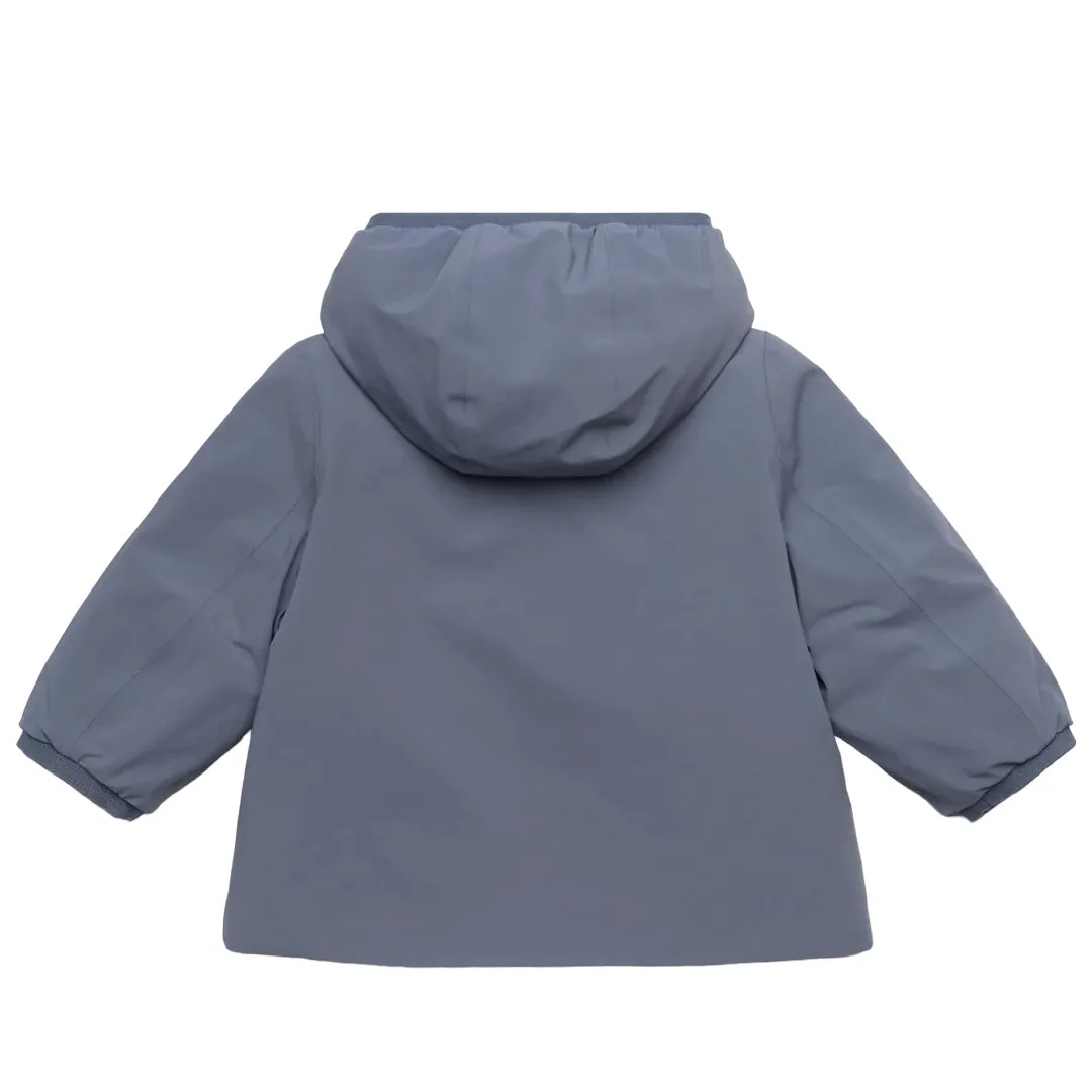 Giubbino grigio e beige reversibile per neonati