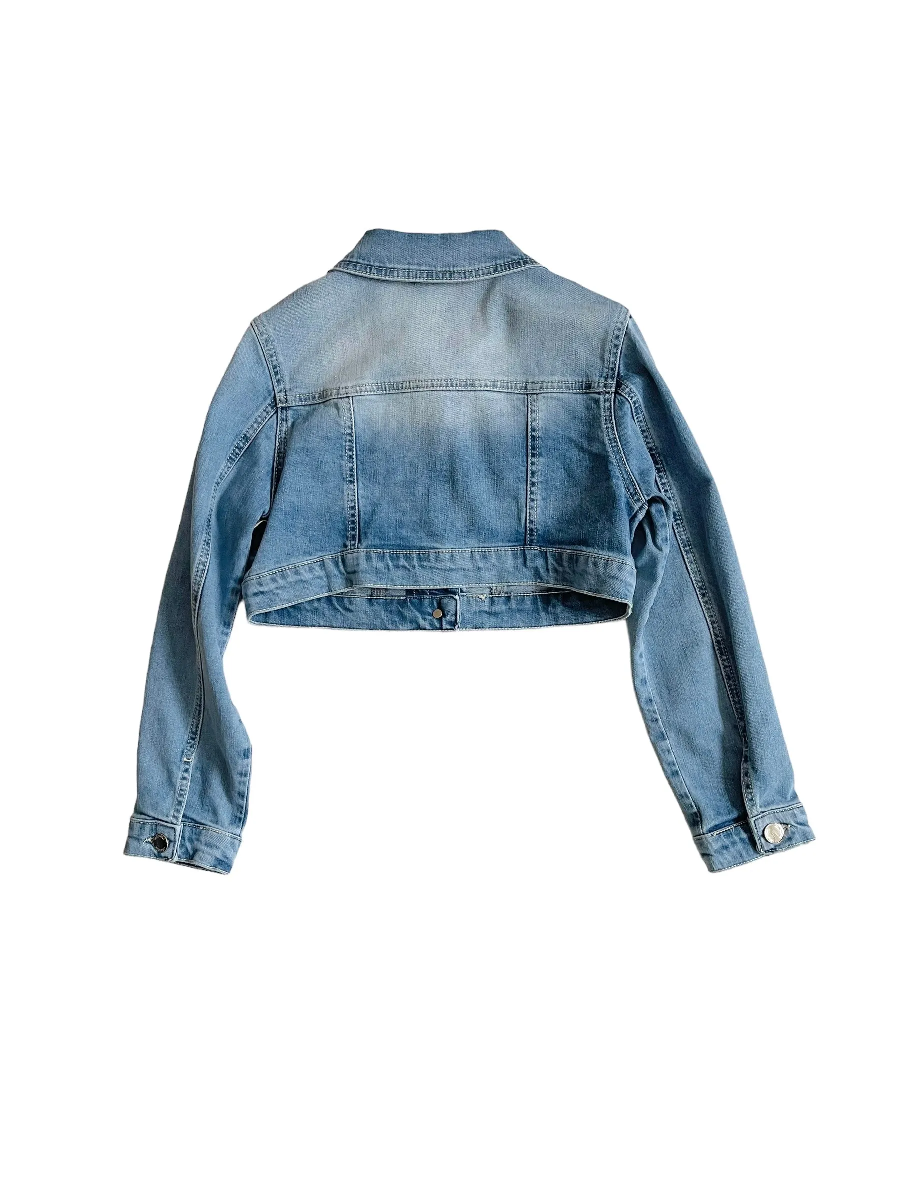 Giubbino in denim blu per per bambina