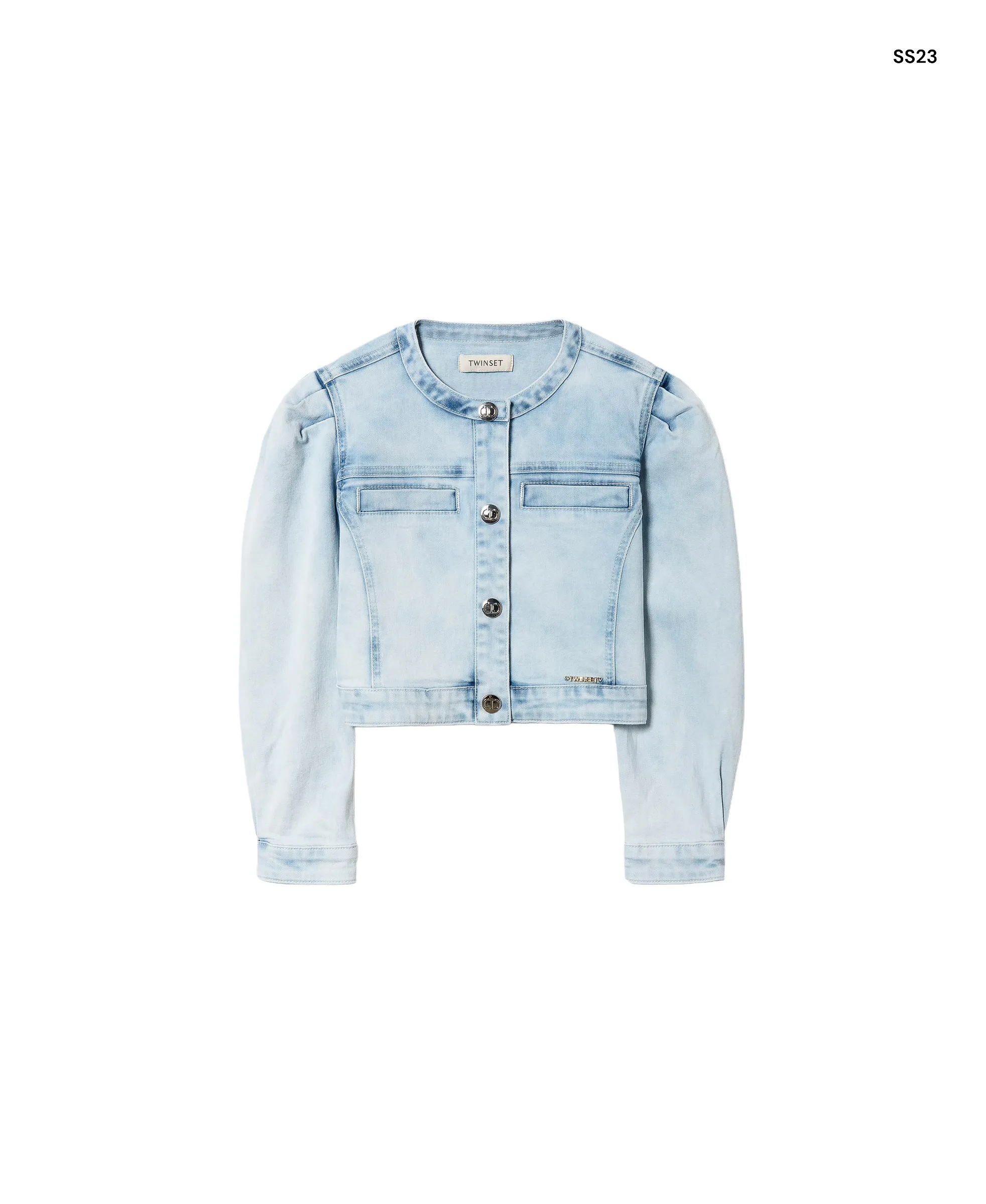Giubbino in denim chiaro per bambina