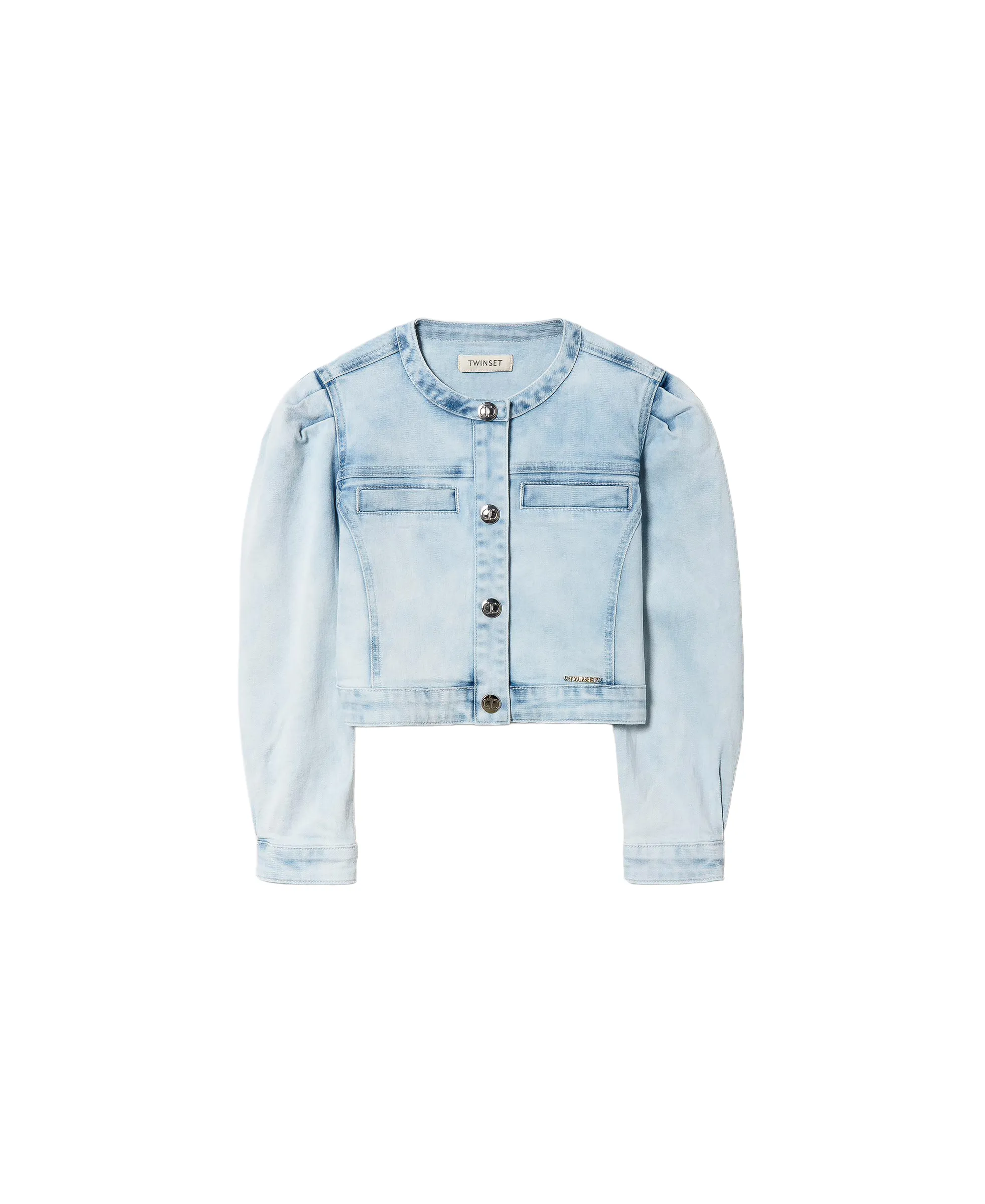 Giubbino in denim chiaro per bambina